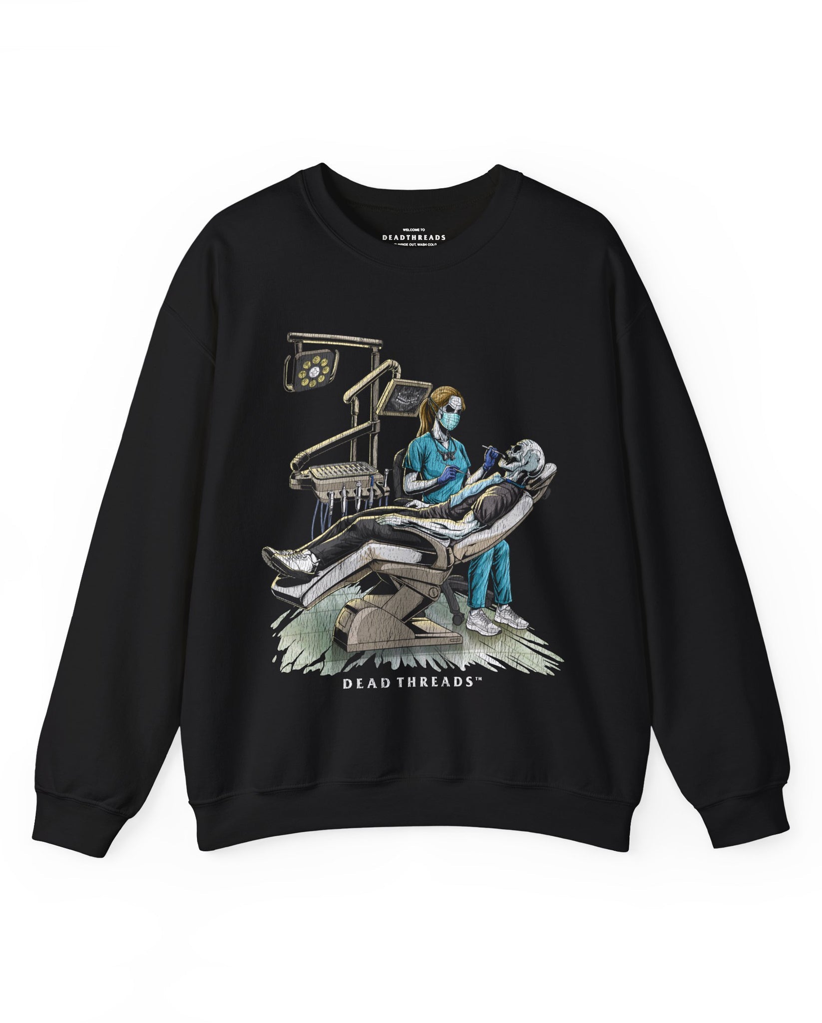 DEADLY DENTAL (FEMALE) CREWNECK SWEATSHIRT – Sweatshirt – Dead Threads Apparel