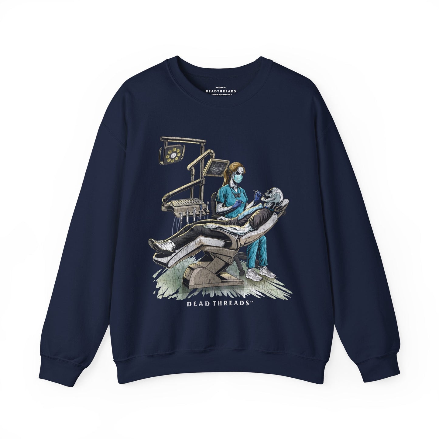 DEADLY DENTAL (FEMALE) CREWNECK SWEATSHIRT – Sweatshirt – Dead Threads Apparel