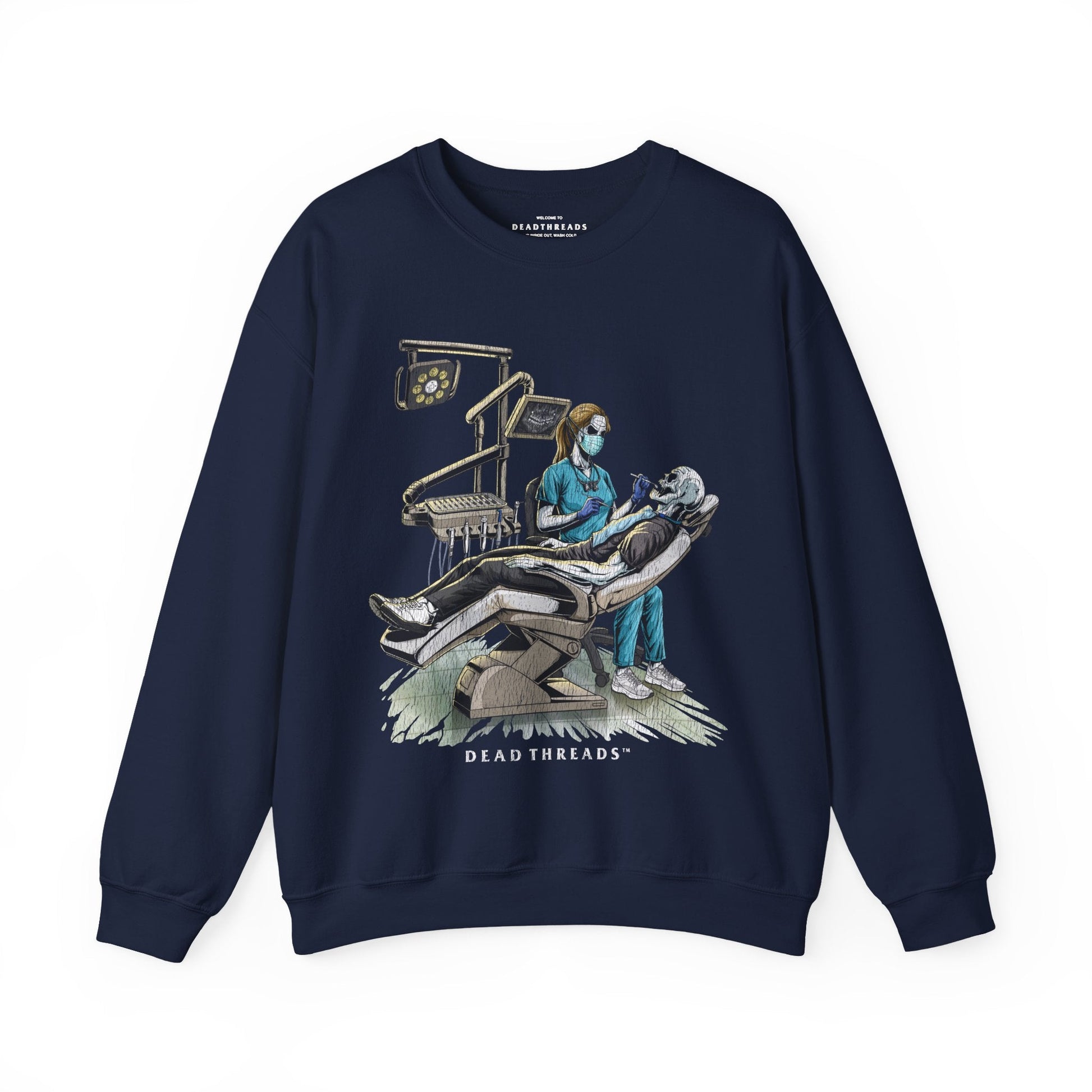 DEADLY DENTAL (FEMALE) CREWNECK SWEATSHIRT – Sweatshirt – Dead Threads Apparel
