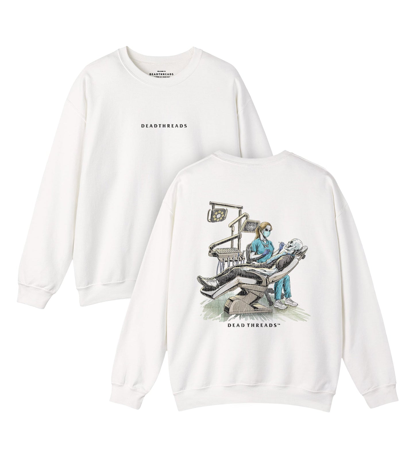 DEADLY DENTAL (FEMALE) - “DT ESSENTIAL" CREWNECK SWEATSHIRT – Sweatshirt – Dead Threads Apparel