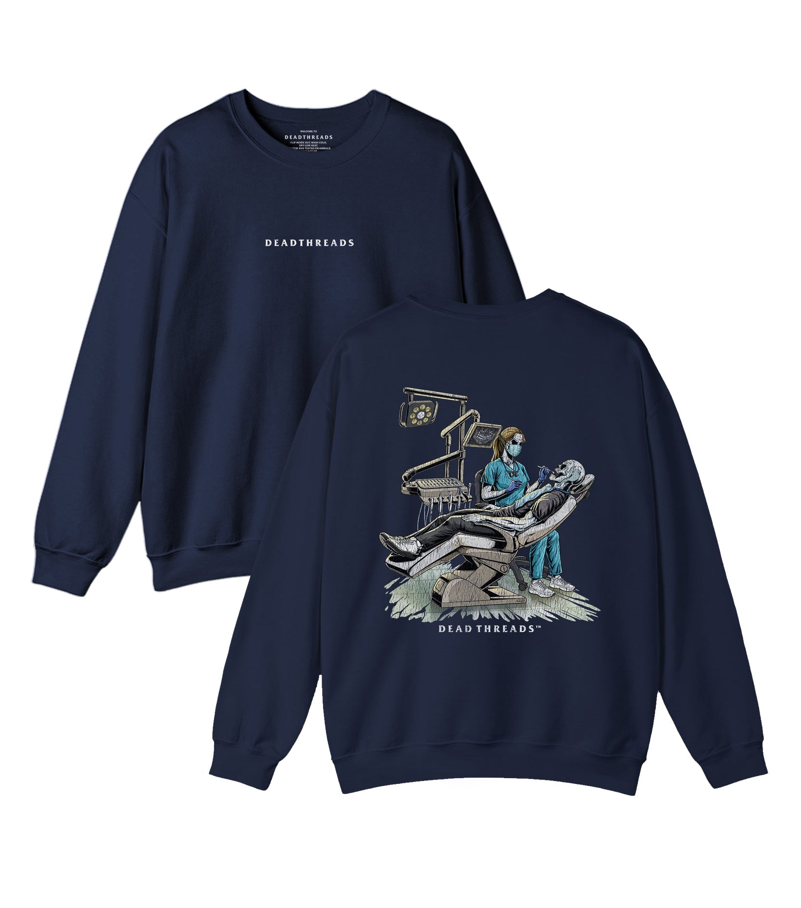 DEADLY DENTAL (FEMALE) - “DT ESSENTIAL" CREWNECK SWEATSHIRT – Sweatshirt – Dead Threads Apparel