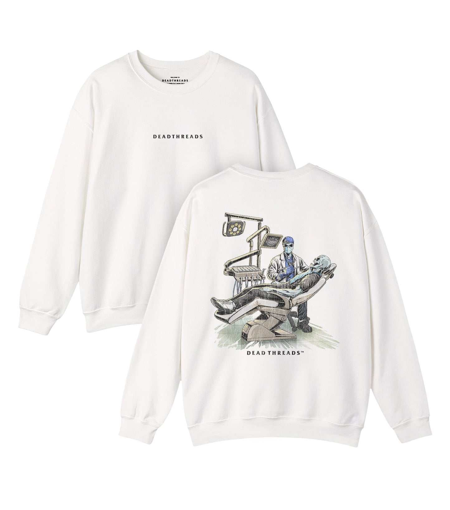 DEADLY DENTAL (MALE) - “DT ESSENTIAL" CREWNECK SWEATSHIRT – Sweatshirt – Dead Threads Apparel