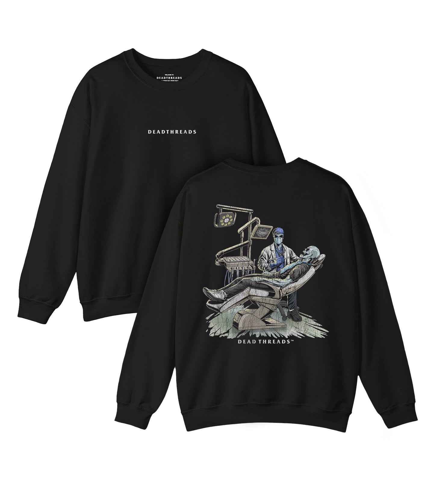 DEADLY DENTAL (MALE) - “DT ESSENTIAL" CREWNECK SWEATSHIRT – Sweatshirt – Dead Threads Apparel