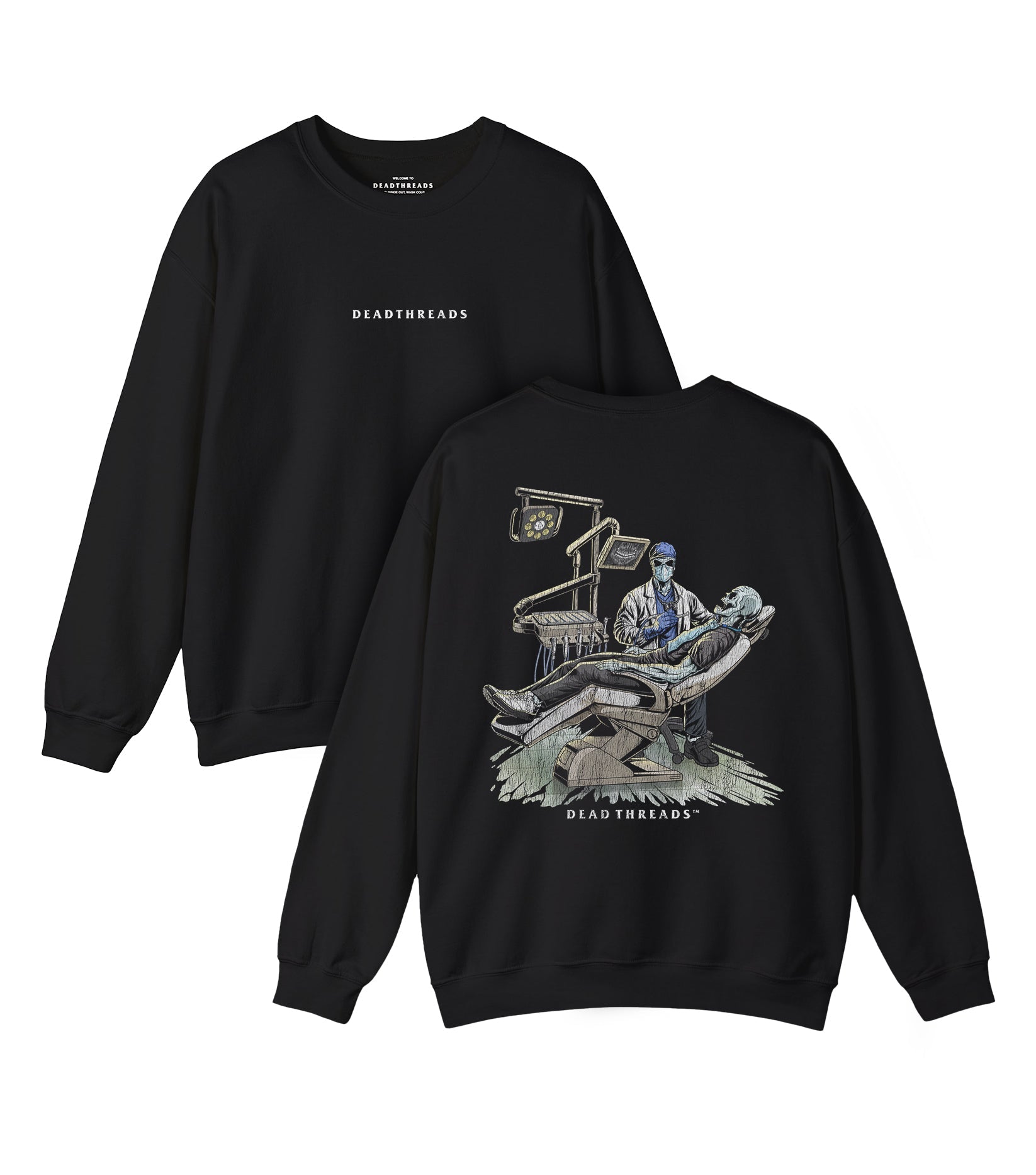 DEADLY DENTAL (MALE) - “DT ESSENTIAL" CREWNECK SWEATSHIRT – Sweatshirt – Dead Threads Apparel