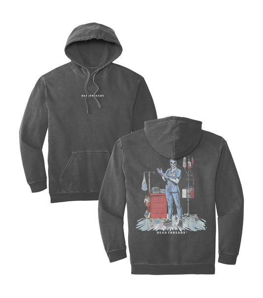 DEADSIDE NURSE (FEMALE) - BLUE SCRUBS “DT ESSENTIAL" HOODIE – Hoodie – Dead Threads Apparel