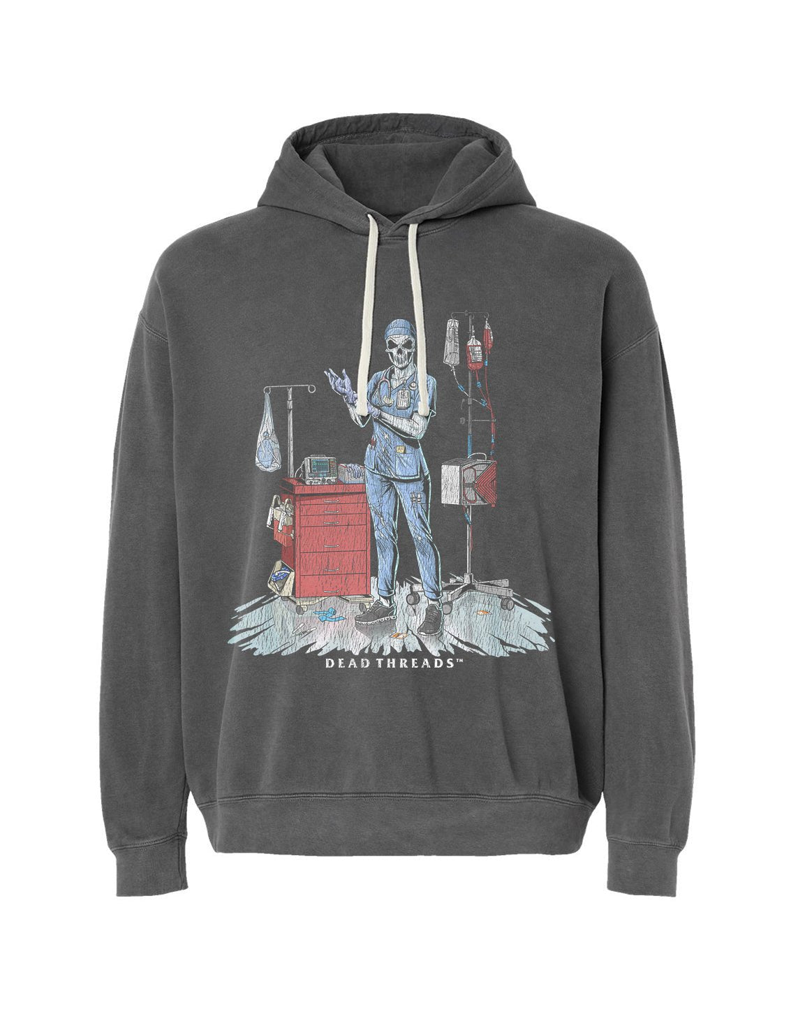 DEADSIDE NURSE (FEMALE) - BLUE SCRUBS LIGHTWEIGHT HOODIE – Lightweight – Dead Threads Apparel