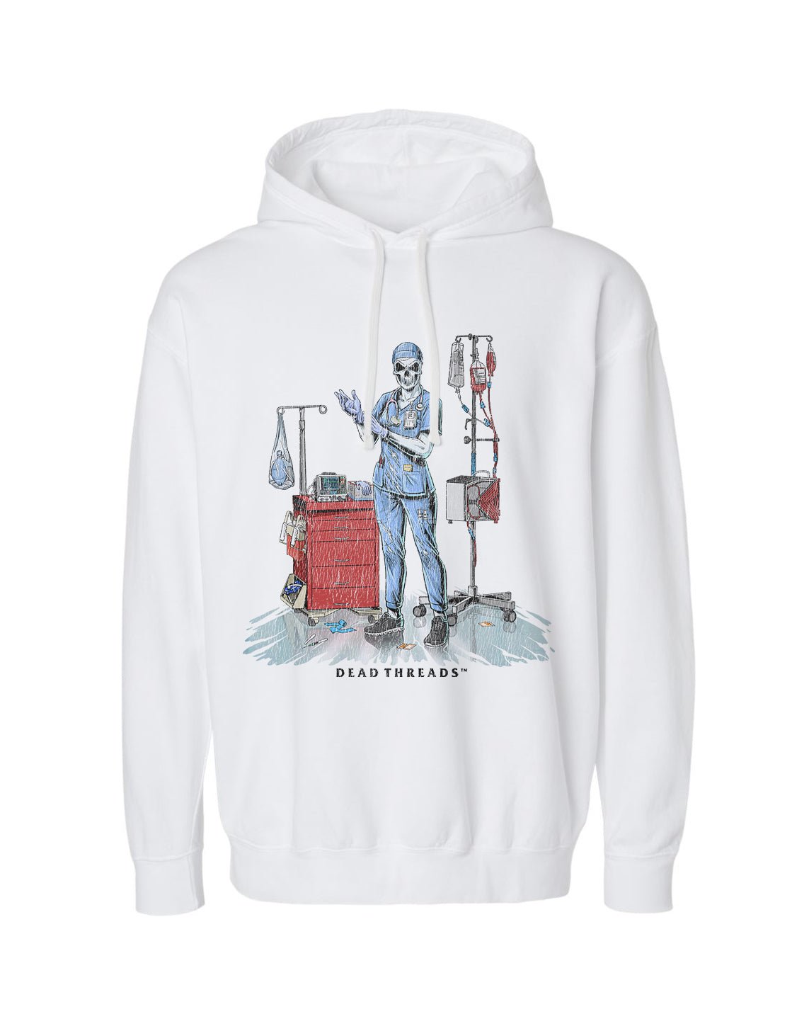 DEADSIDE NURSE (FEMALE) GREEN SCRUBS - LIGHTWEIGHT HOODIE – Lightweight – Dead Threads Apparel