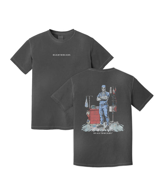 DEADSIDE NURSE (MALE) - BLUE SCRUBS “DT ESSENTIAL" PREMIUM T - SHIRT – T-Shirt – Dead Threads Apparel