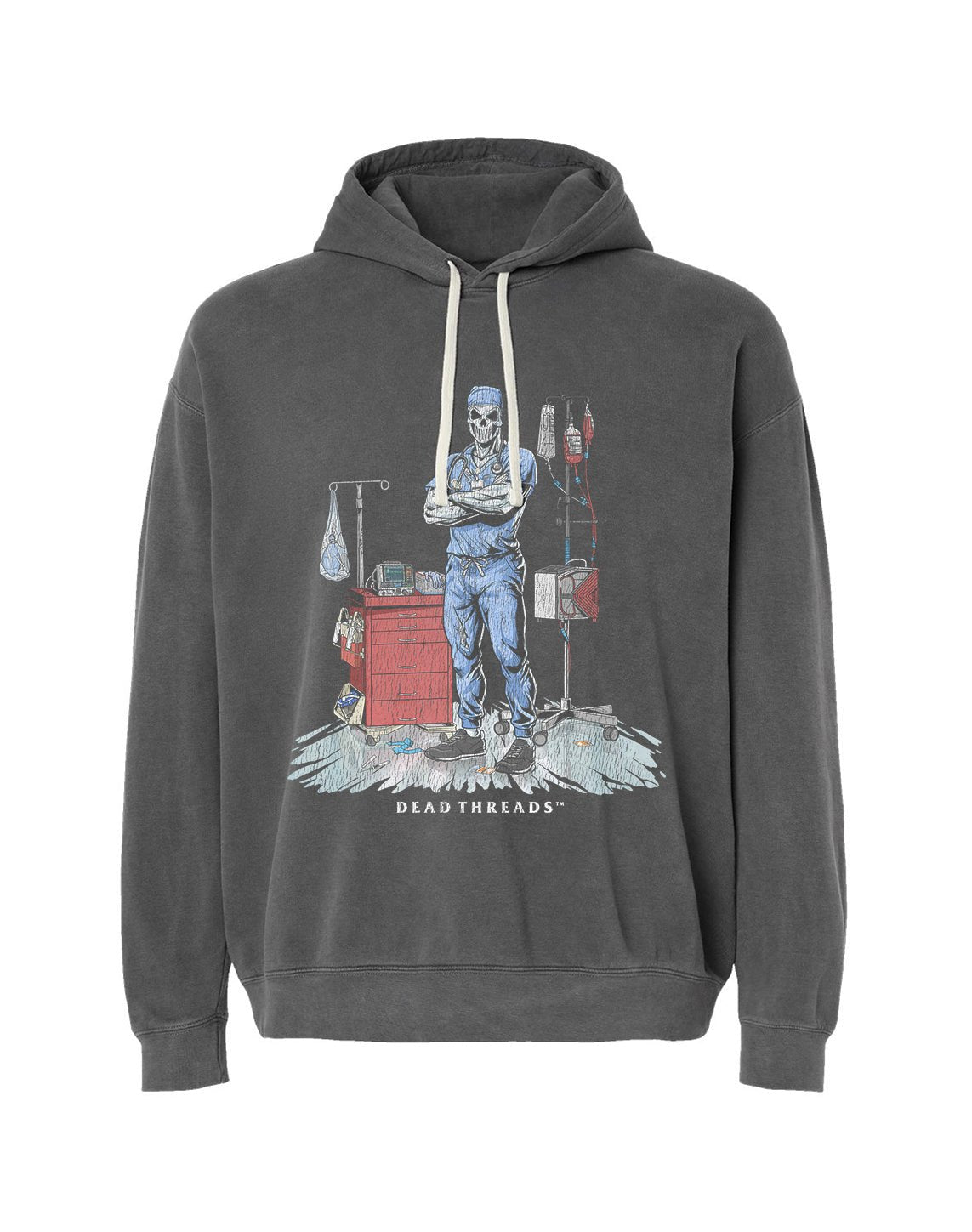 DEADSIDE NURSE (MALE) - BLUE SCRUBS LIGHTWEIGHT HOODIE – Lightweight – Dead Threads Apparel
