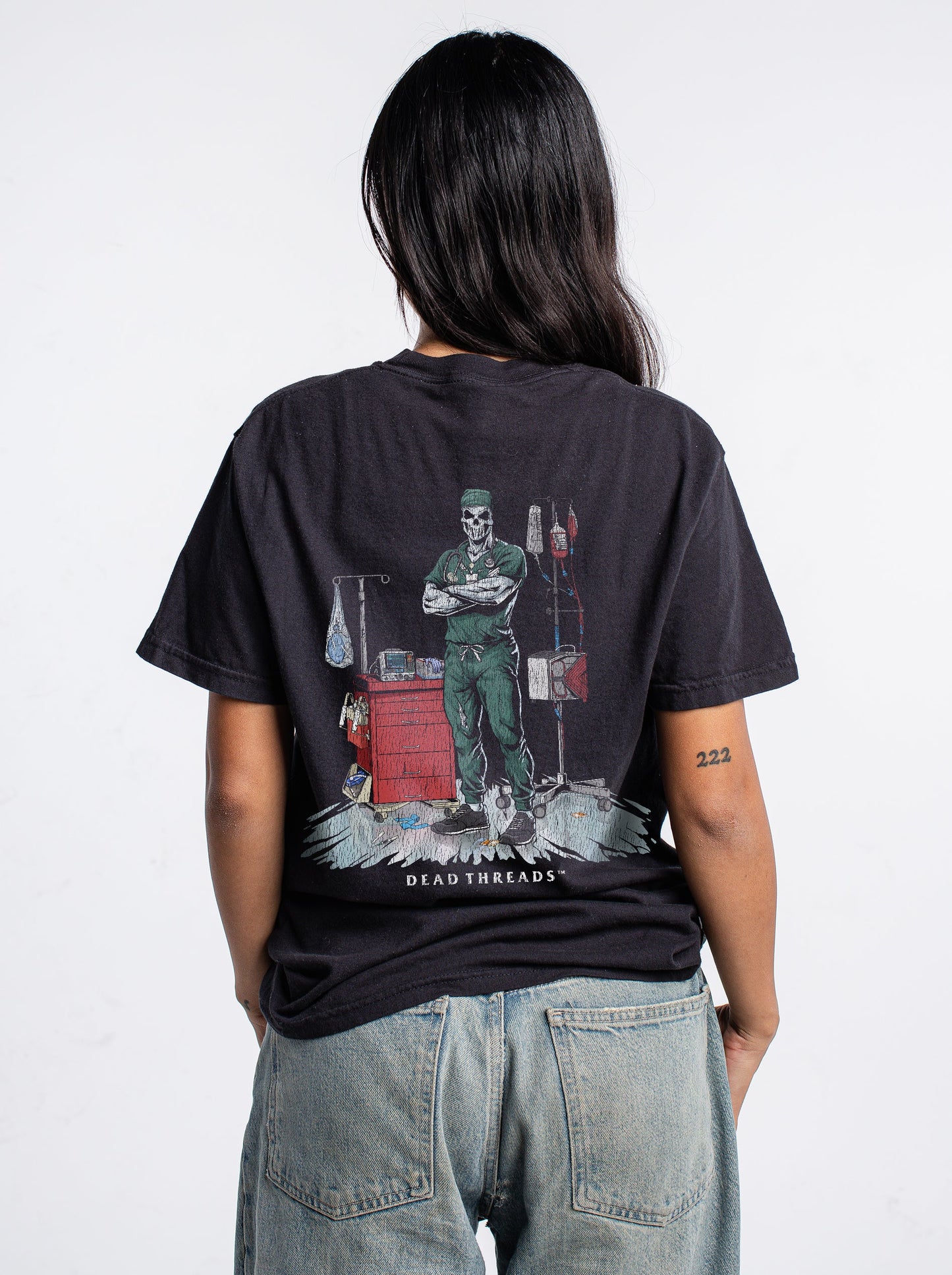 DEADSIDE NURSE (MALE) - GREEN SCRUBS “DT ESSENTIAL" PREMIUM T - SHIRT – T-Shirt – Dead Threads Apparel