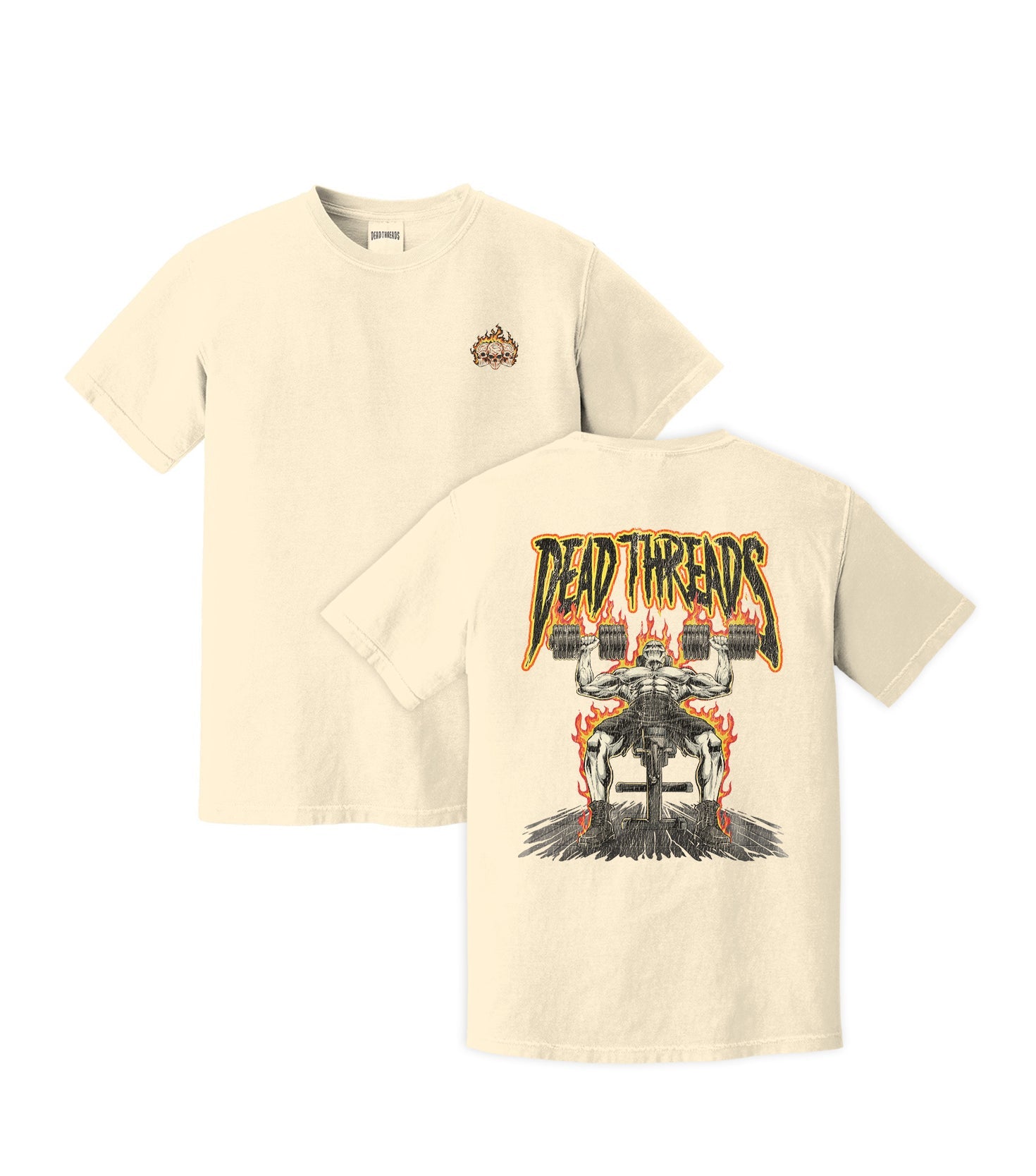 DEATH PRESS - “3 SKULL” PREMIUM T - SHIRT – T-Shirt – Dead Threads Apparel