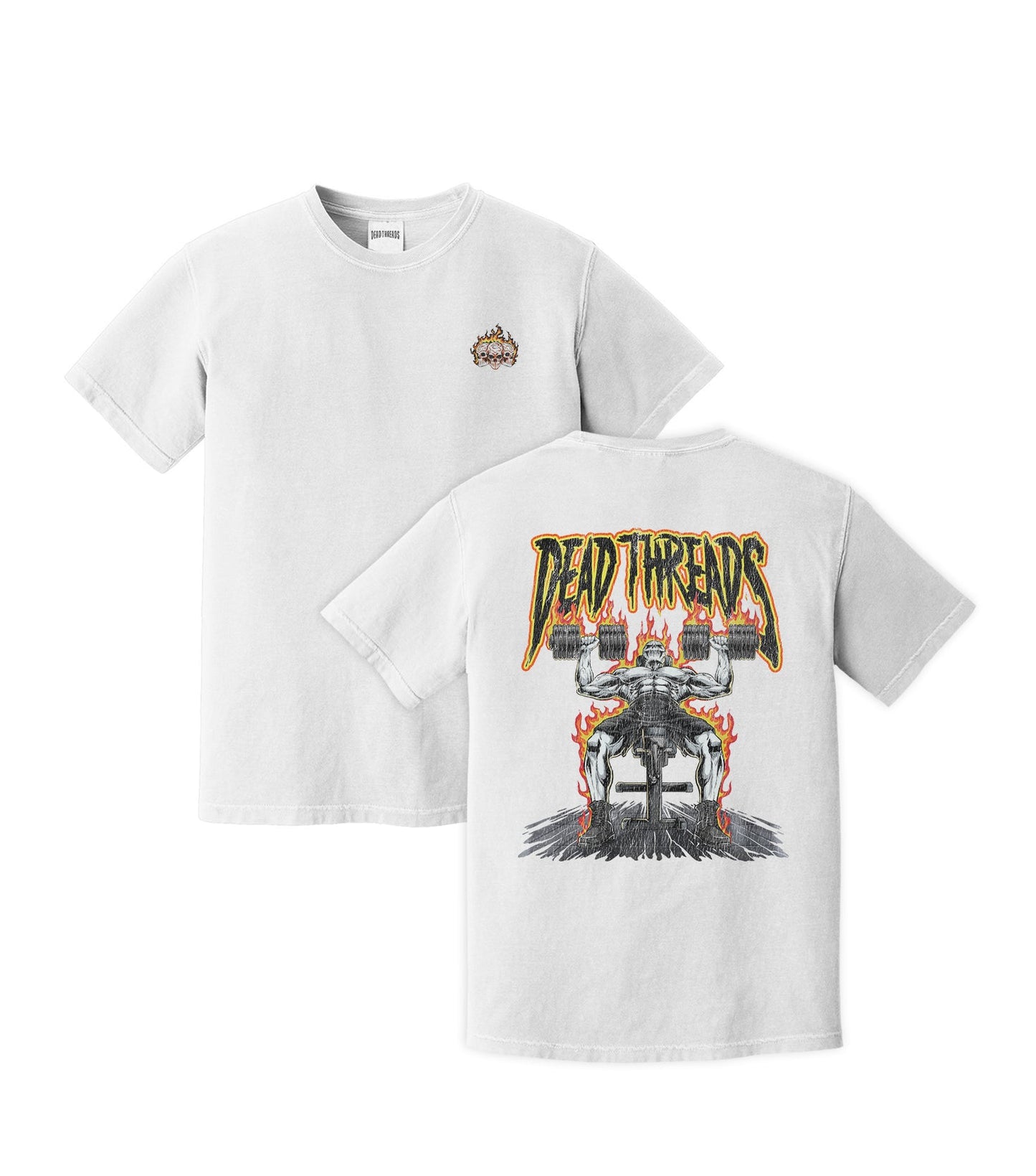 DEATH PRESS - “3 SKULL” PREMIUM T - SHIRT – T-Shirt – Dead Threads Apparel