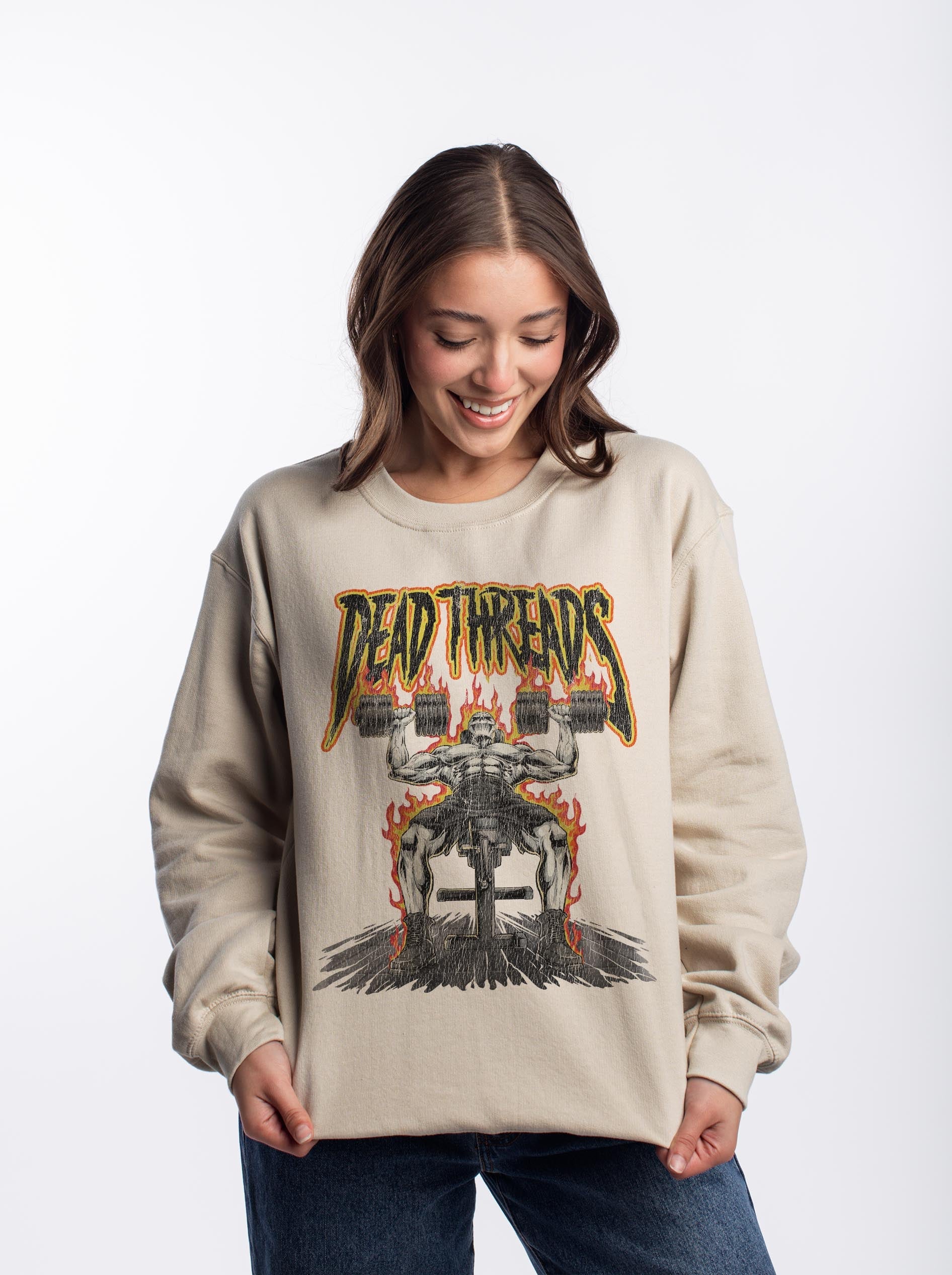 DEATH PRESS CREWNECK SWEATSHIRT – Sweatshirt – Dead Threads Apparel