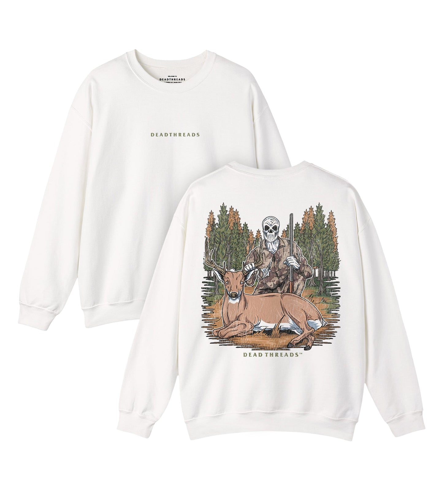 DEER HUNTING - “DT ESSENTIAL" CREWNECK SWEATSHIRT – Sweatshirt – Dead Threads Apparel