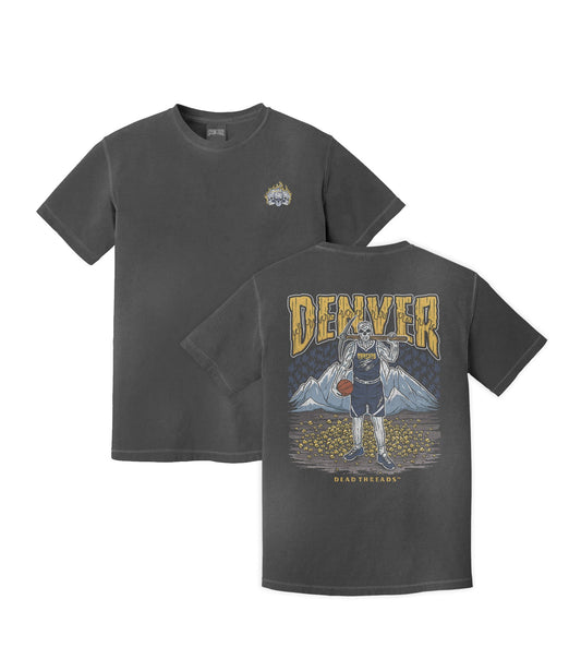 DENVER BASKETBALL - “3 SKULL” PREMIUM T - SHIRT – T-Shirt – Dead Threads Apparel