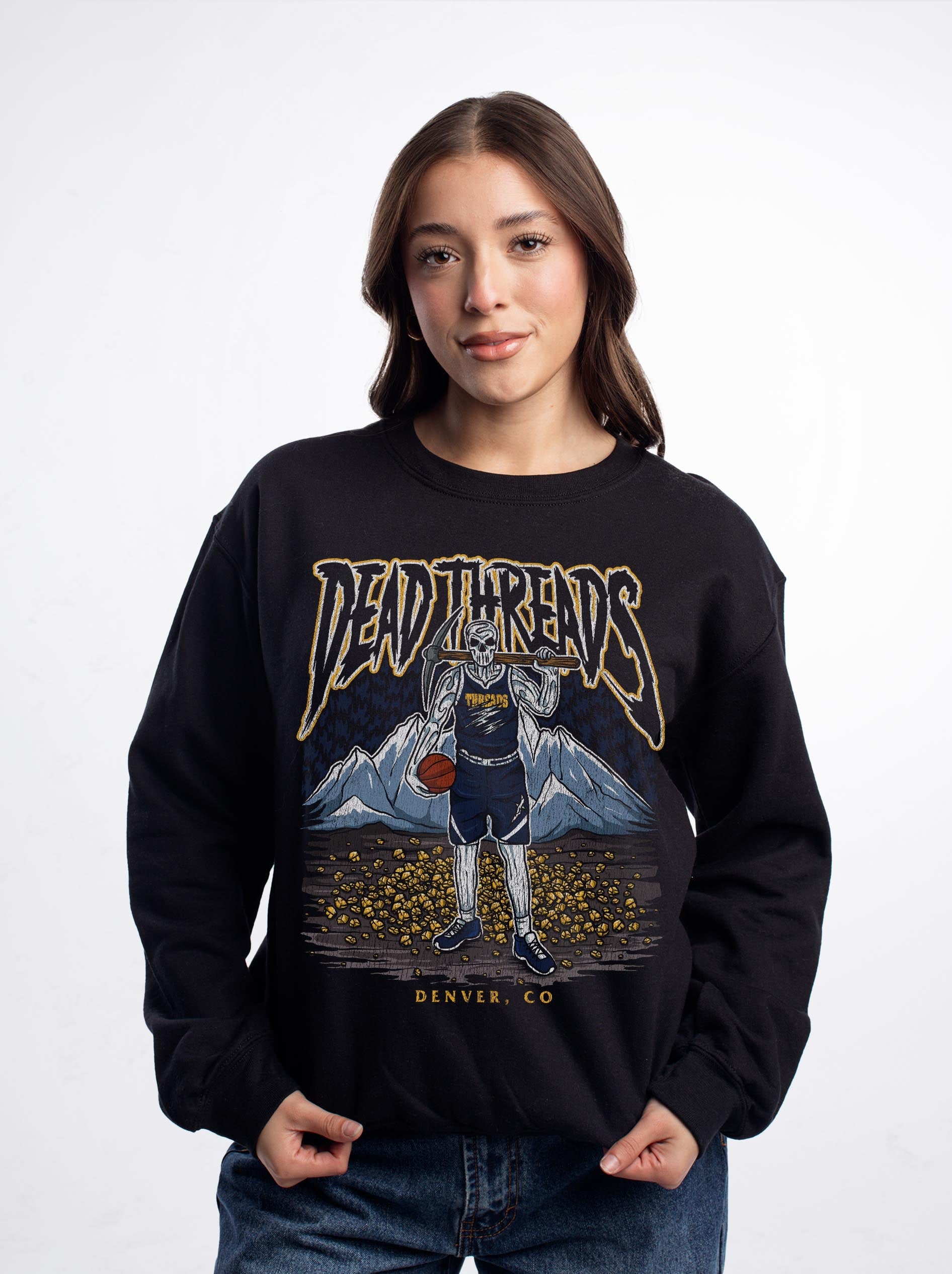 DENVER BASKETBALL - CREWNECK SWEATSHIRT – Sweatshirt – Dead Threads Apparel