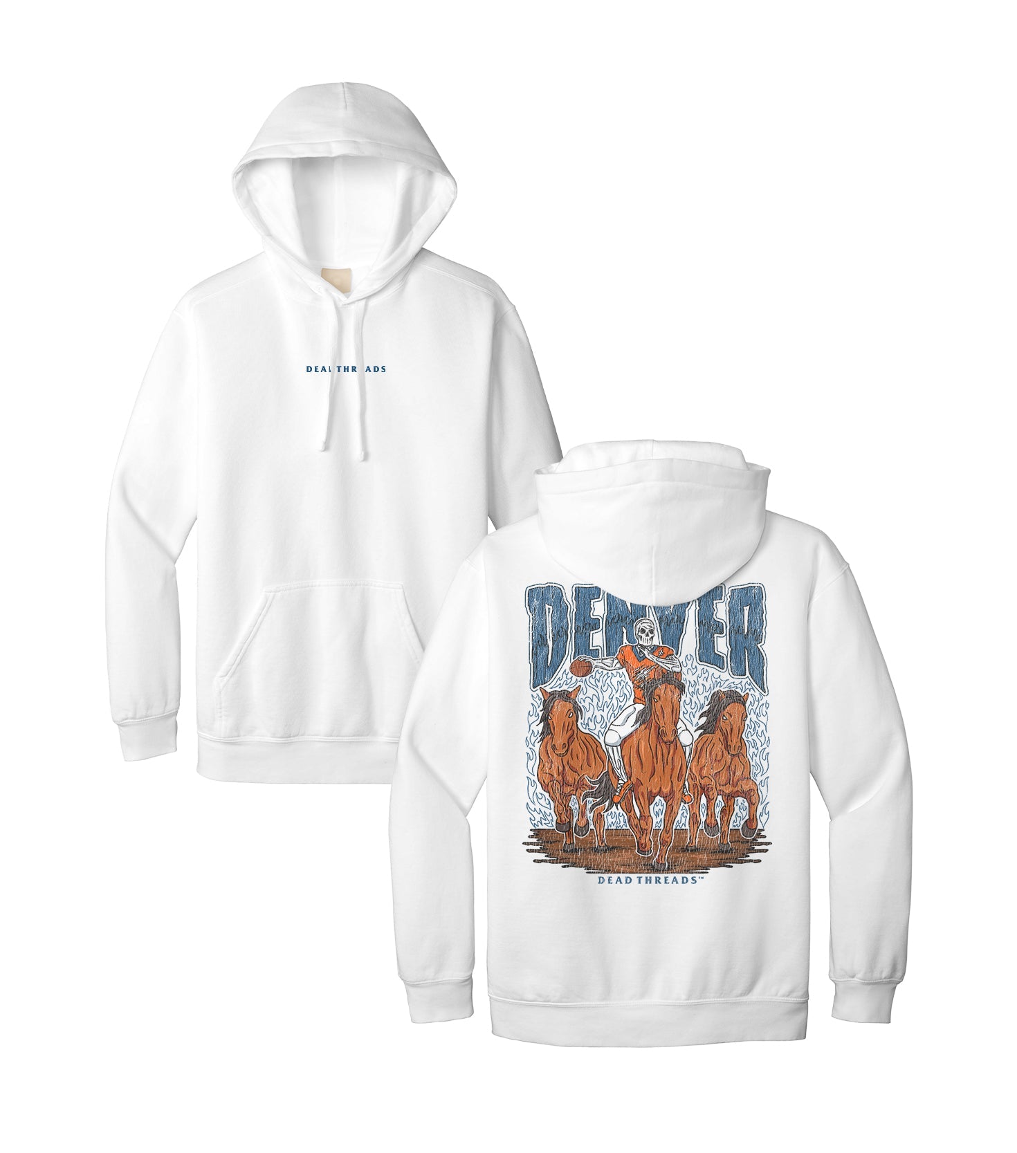 DENVER FOOTBALL - “DT ESSENTIAL" HOODIE – Hoodie – Dead Threads Apparel