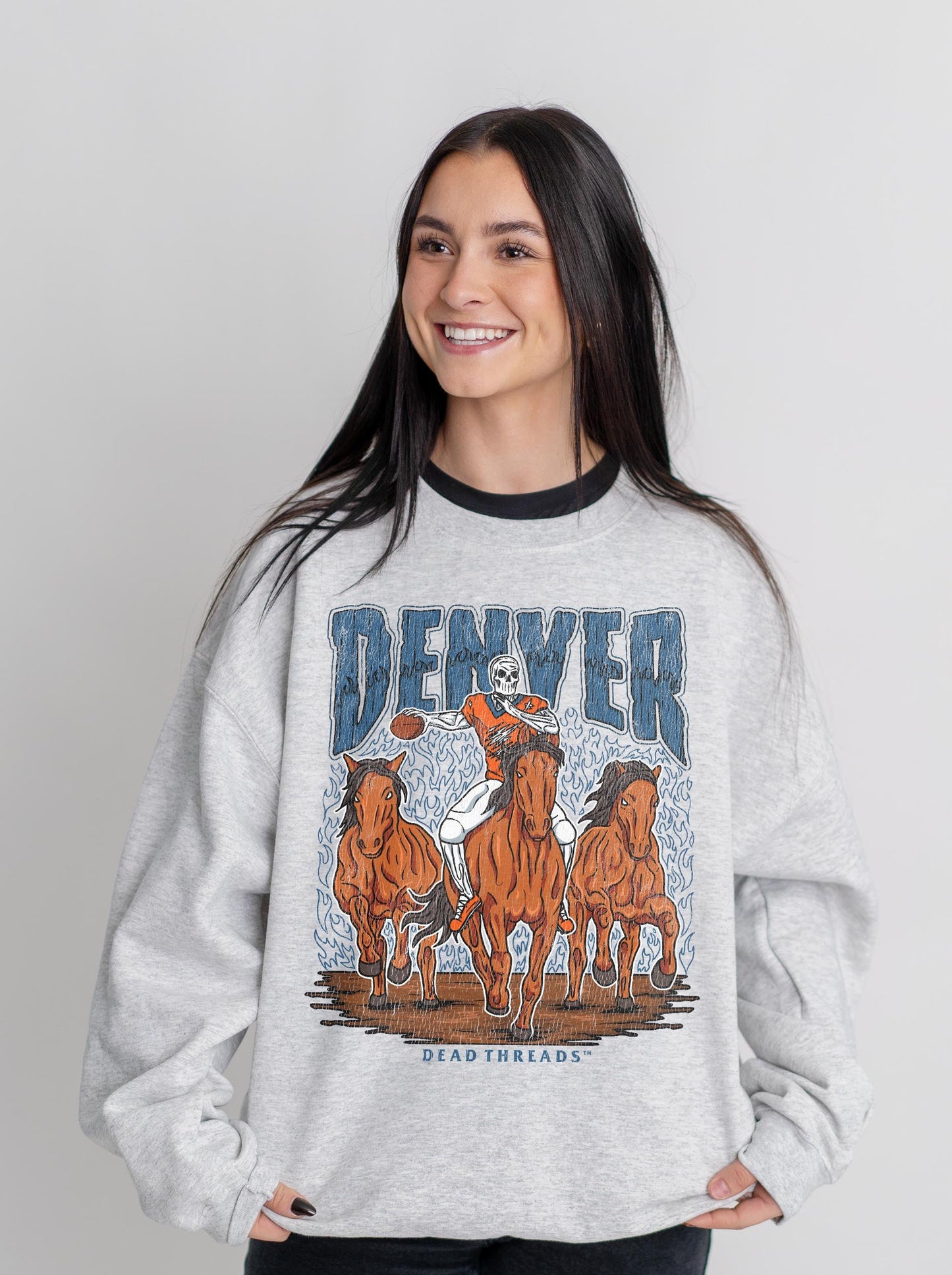 DENVER FOOTBALL v1 CREWNECK SWEATSHIRT – Sweatshirt – Dead Threads Apparel