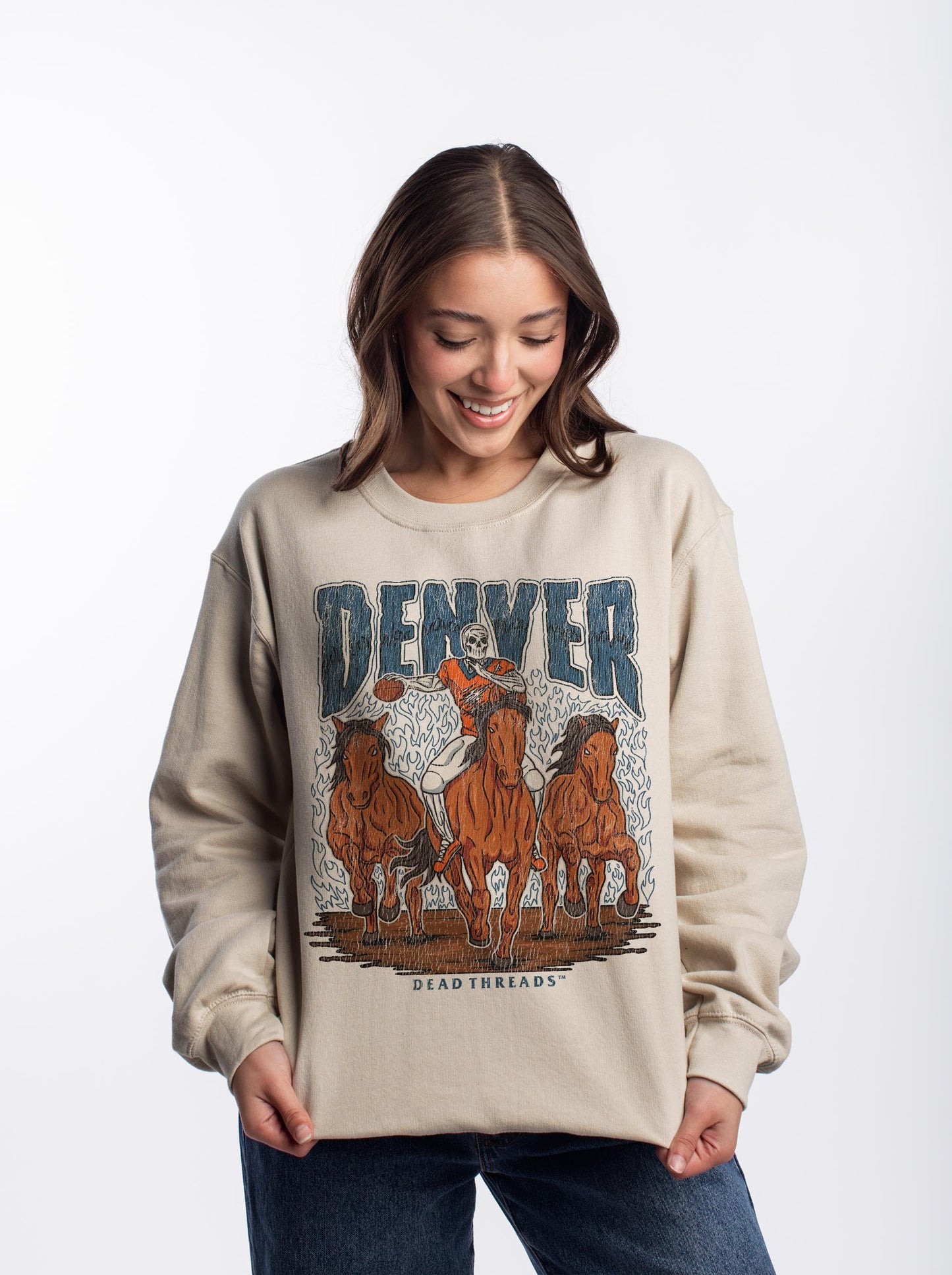 DENVER FOOTBALL v1 CREWNECK SWEATSHIRT – Sweatshirt – Dead Threads Apparel