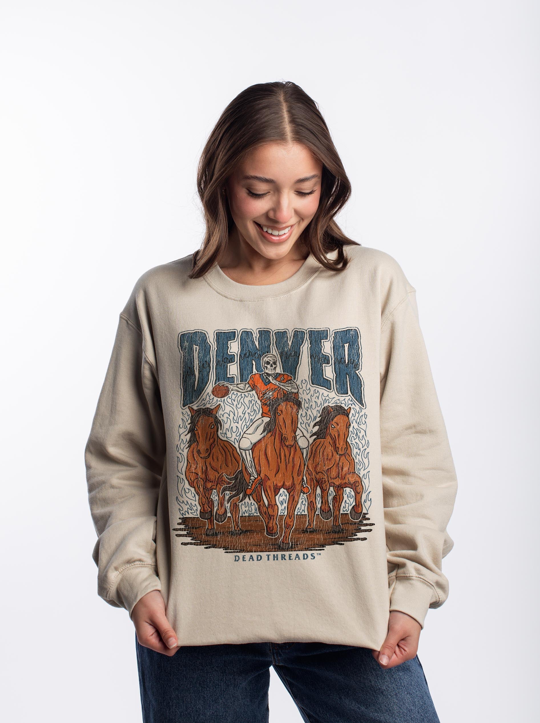 DENVER FOOTBALL v1 CREWNECK SWEATSHIRT – Sweatshirt – Dead Threads Apparel