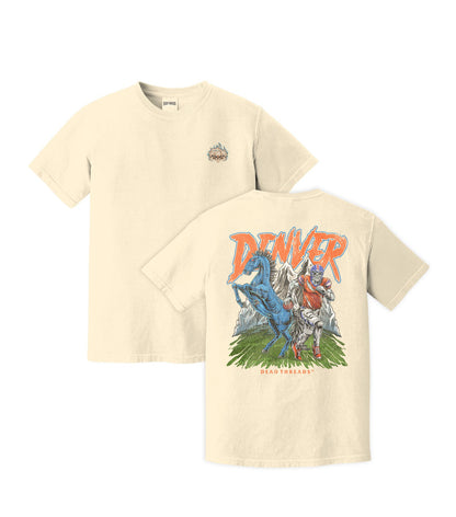 DENVER FOOTBALL v2 - “3 SKULL” PREMIUM T - SHIRT – T-Shirt – Dead Threads Apparel