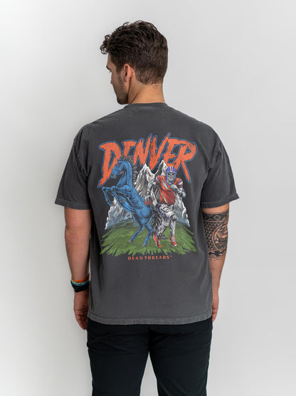 DENVER FOOTBALL v2 - “3 SKULL” PREMIUM T - SHIRT – T-Shirt – Dead Threads Apparel