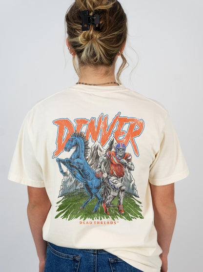 DENVER FOOTBALL v2 - “3 SKULL” PREMIUM T - SHIRT – T-Shirt – Dead Threads Apparel