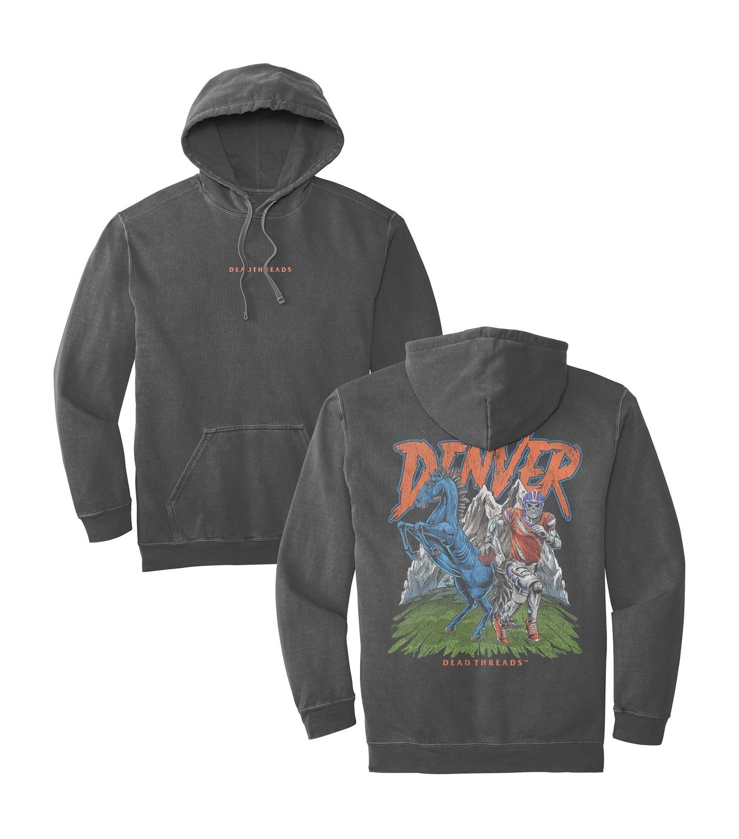 DENVER FOOTBALL v2 - “DT ESSENTIAL" HOODIE – Hoodie – Dead Threads Apparel
