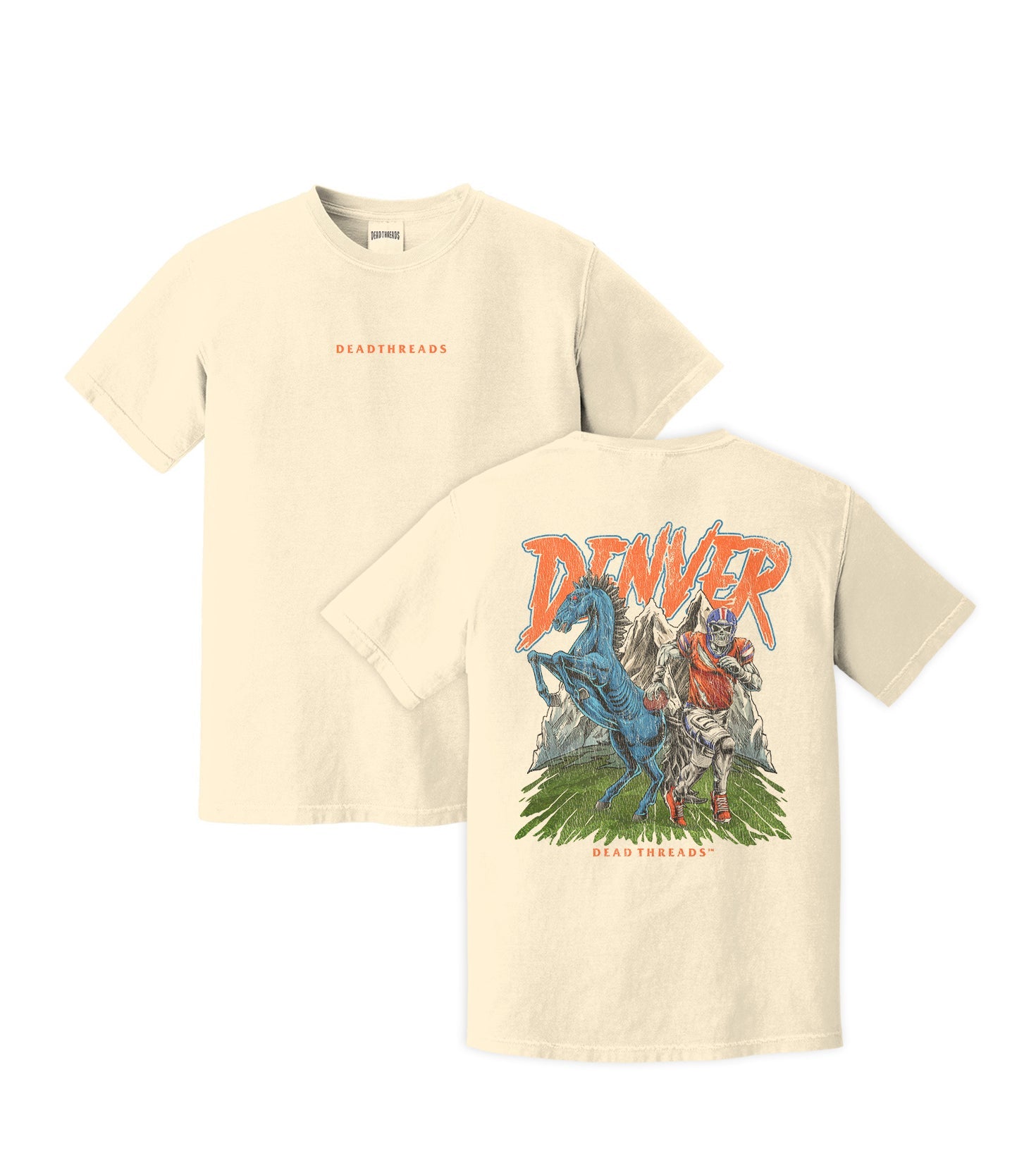 DENVER FOOTBALL v2 - “DT ESSENTIAL" PREMIUM T - SHIRT – T-Shirt – Dead Threads Apparel