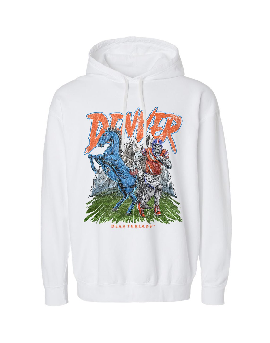 DENVER FOOTBALL v2 - LIGHTWEIGHT HOODIE – Lightweight – Dead Threads Apparel