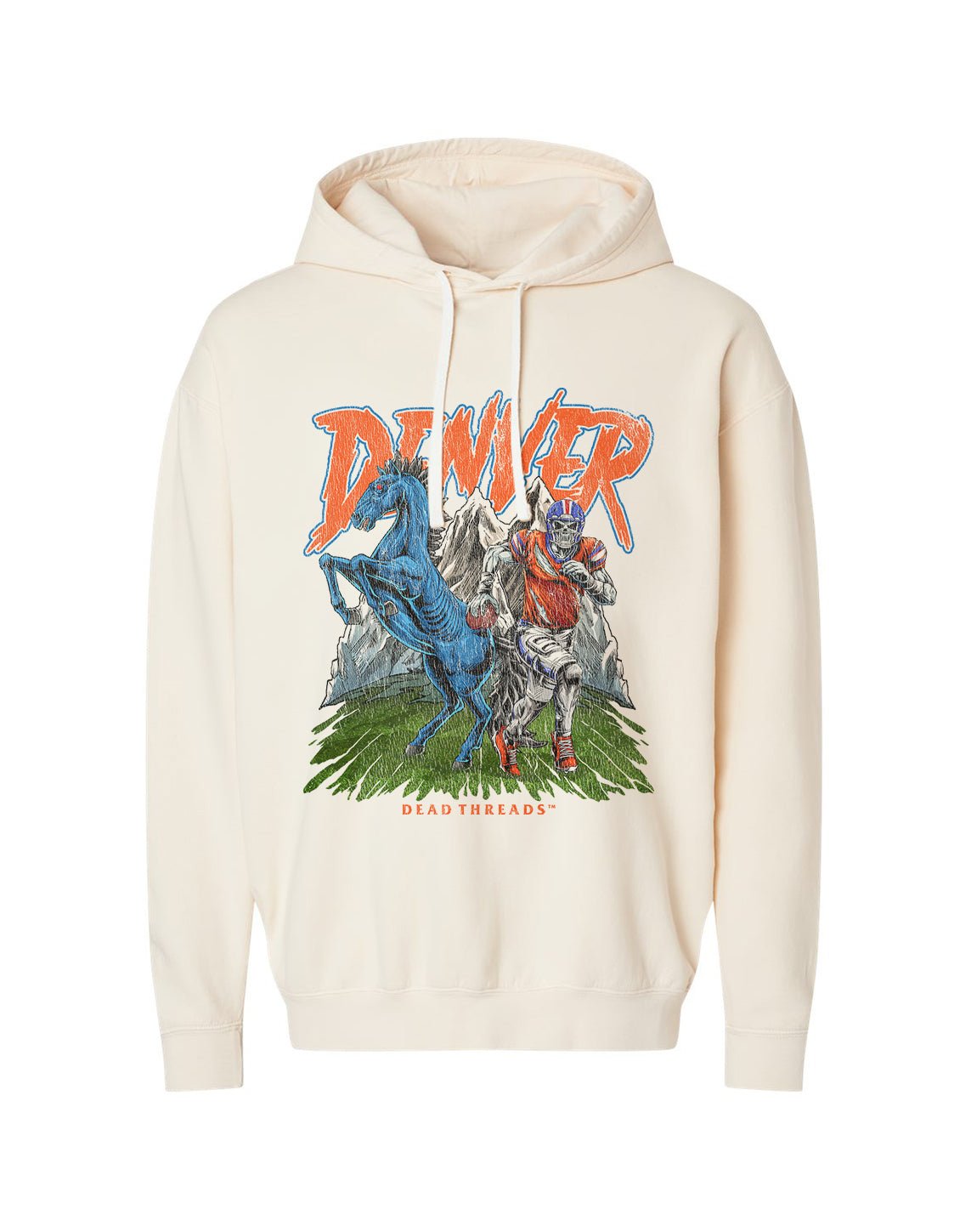 DENVER FOOTBALL v2 - LIGHTWEIGHT HOODIE – Lightweight – Dead Threads Apparel