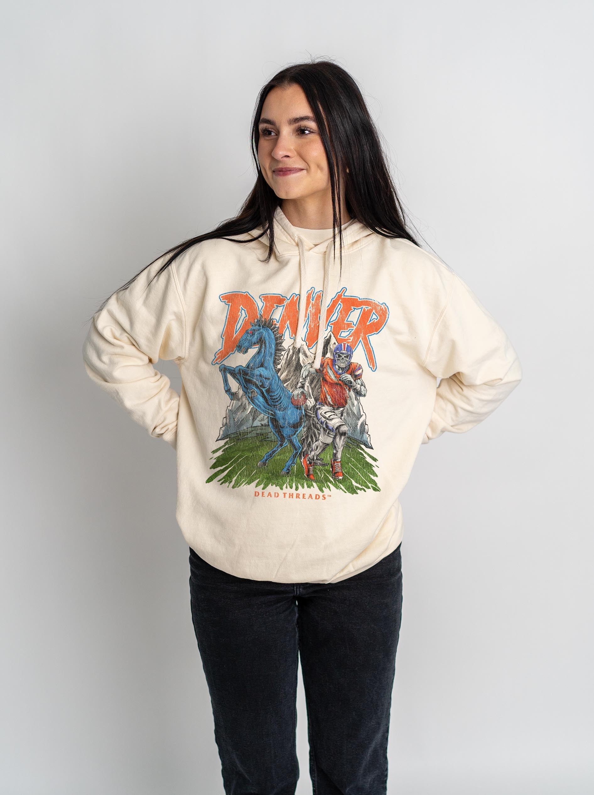 DENVER FOOTBALL v2 - LIGHTWEIGHT HOODIE – Lightweight – Dead Threads Apparel