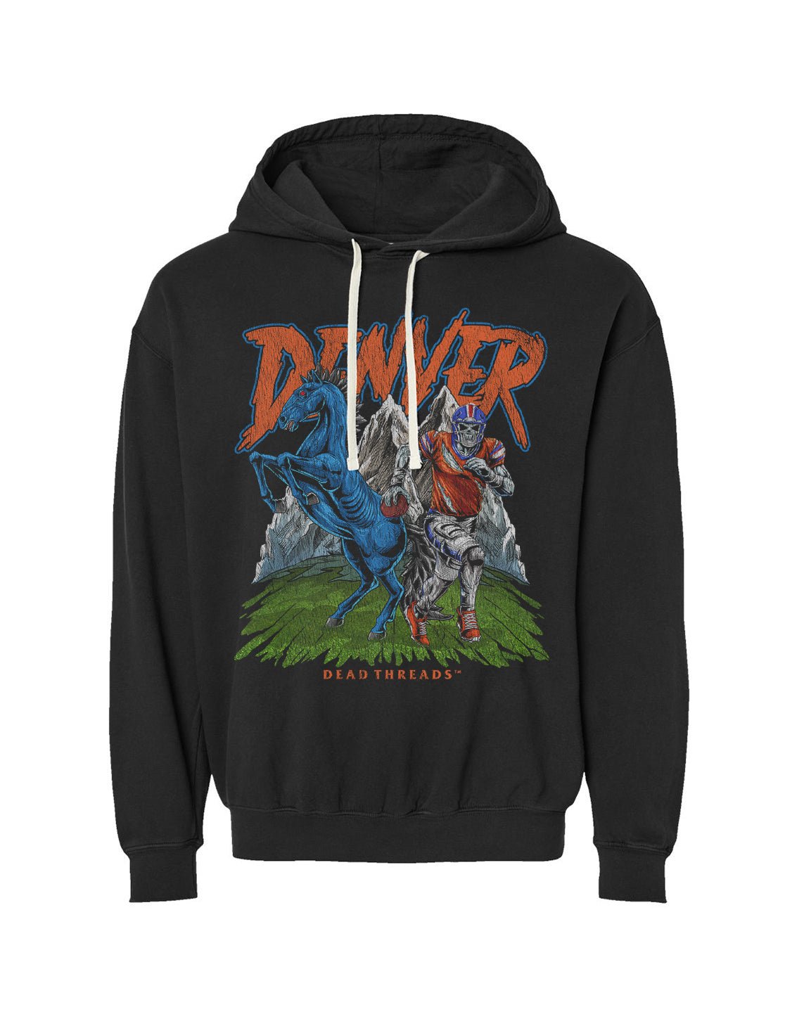 DENVER FOOTBALL v2 - LIGHTWEIGHT HOODIE – Lightweight – Dead Threads Apparel