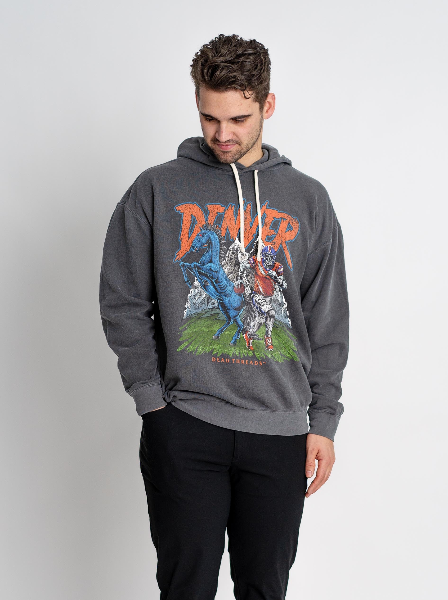 DENVER FOOTBALL v2 - LIGHTWEIGHT HOODIE – Lightweight – Dead Threads Apparel