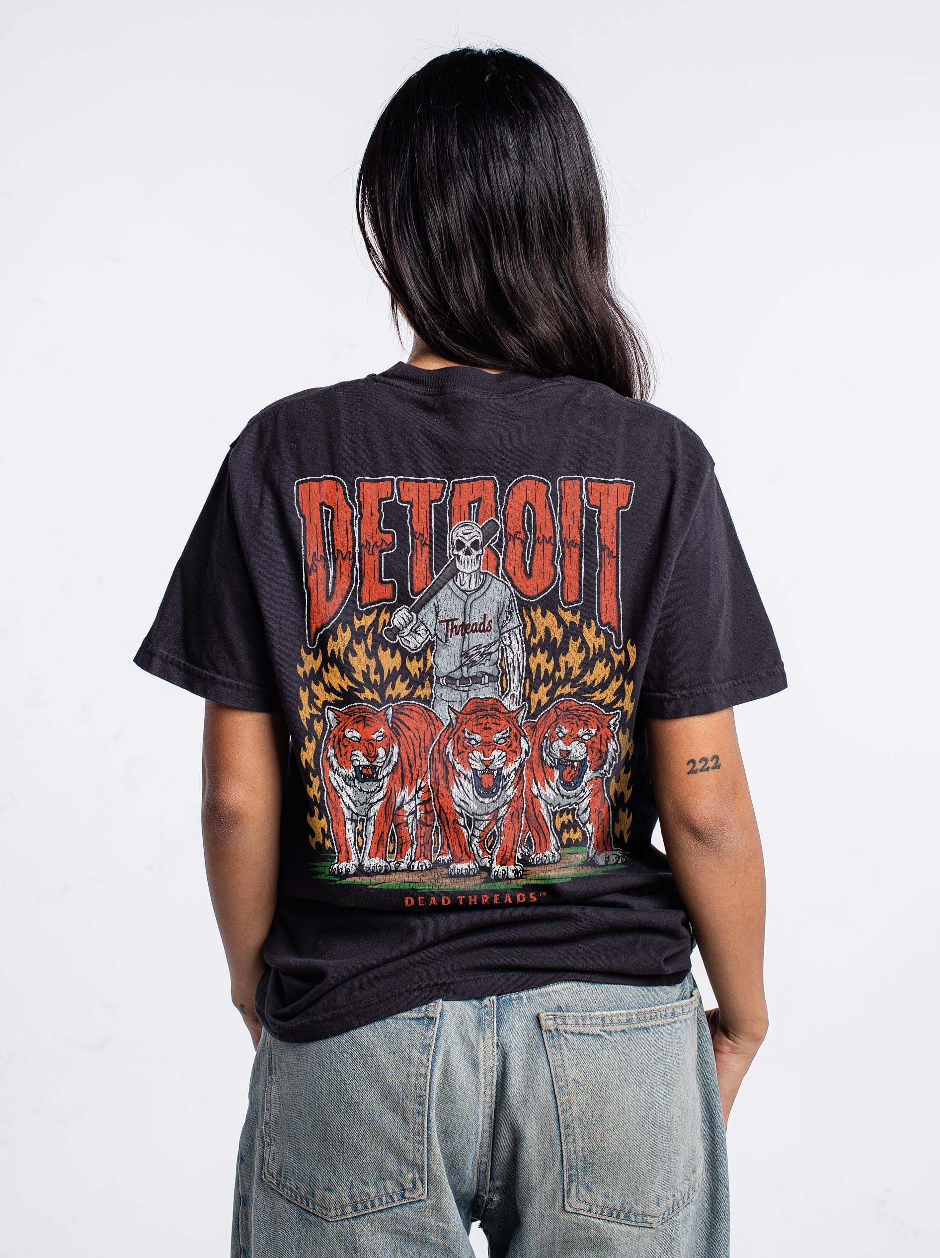 DETROIT BASEBALL - "3 SKULL" PREMIUM T - SHIRT – T-Shirt – Dead Threads Apparel