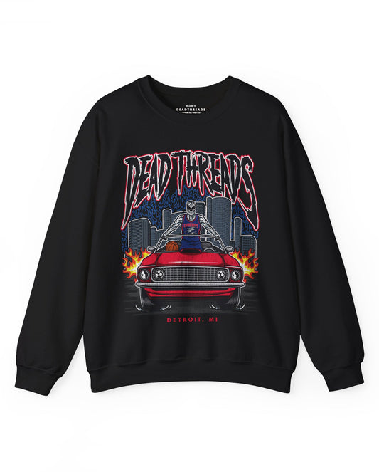DETROIT BASKETBALL v1 - CREWNECK SWEATSHIRT – Sweatshirt – Dead Threads Apparel