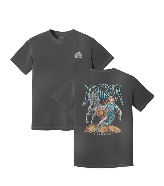 DETROIT BASKETBALL v2 - “3 SKULL” PREMIUM T - SHIRT – T-Shirt – Dead Threads Apparel
