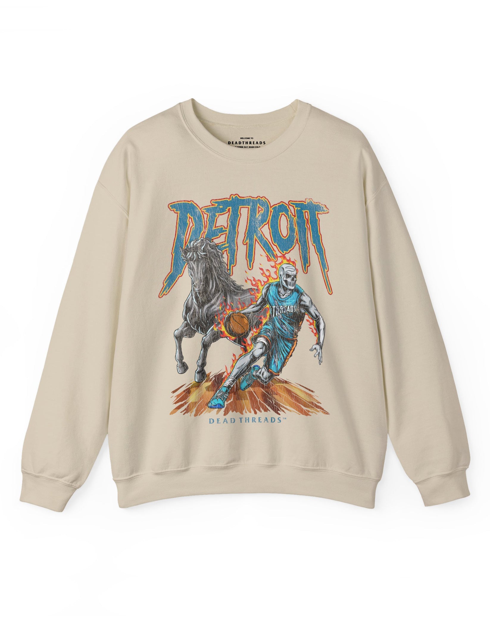 DETROIT BASKETBALL v2 CREWNECK SWEATSHIRT – Sweatshirt – Dead Threads Apparel