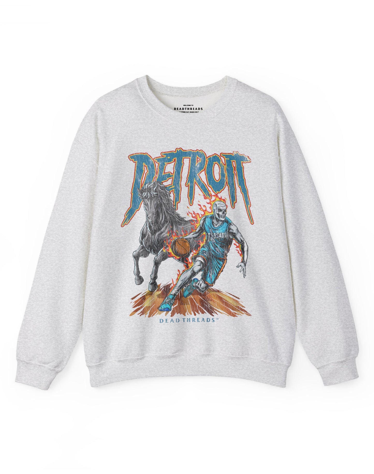 DETROIT BASKETBALL v2 CREWNECK SWEATSHIRT – Sweatshirt – Dead Threads Apparel
