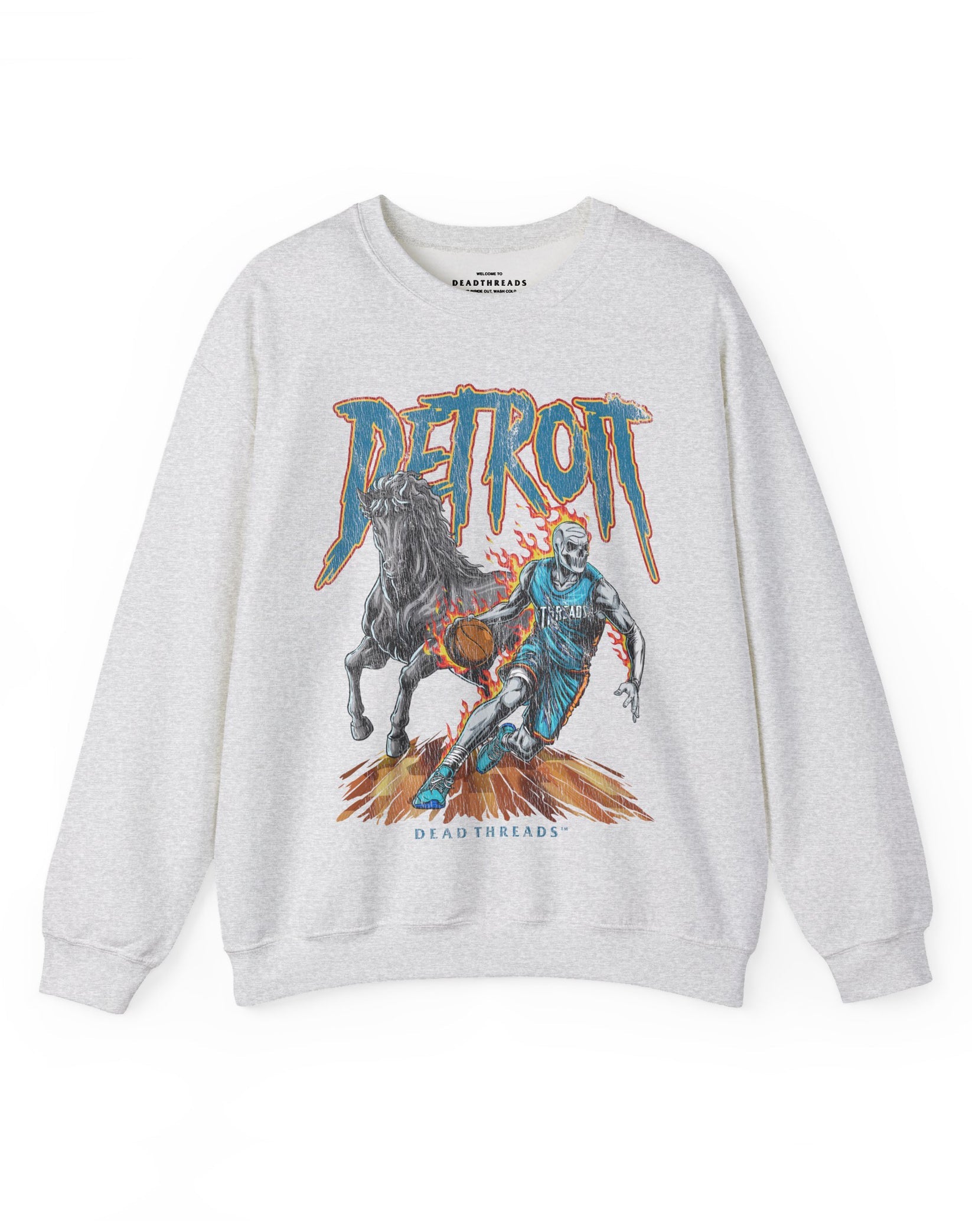 DETROIT BASKETBALL v2 CREWNECK SWEATSHIRT – Sweatshirt – Dead Threads Apparel