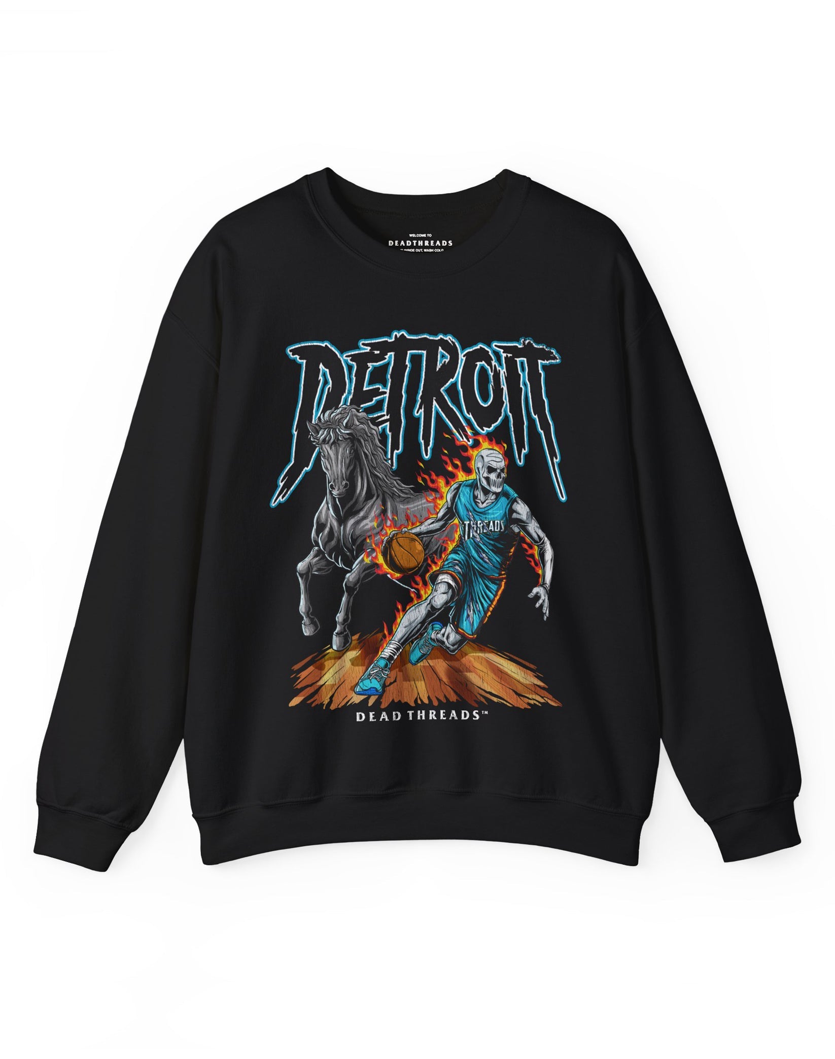 DETROIT BASKETBALL v2 CREWNECK SWEATSHIRT – Sweatshirt – Dead Threads Apparel