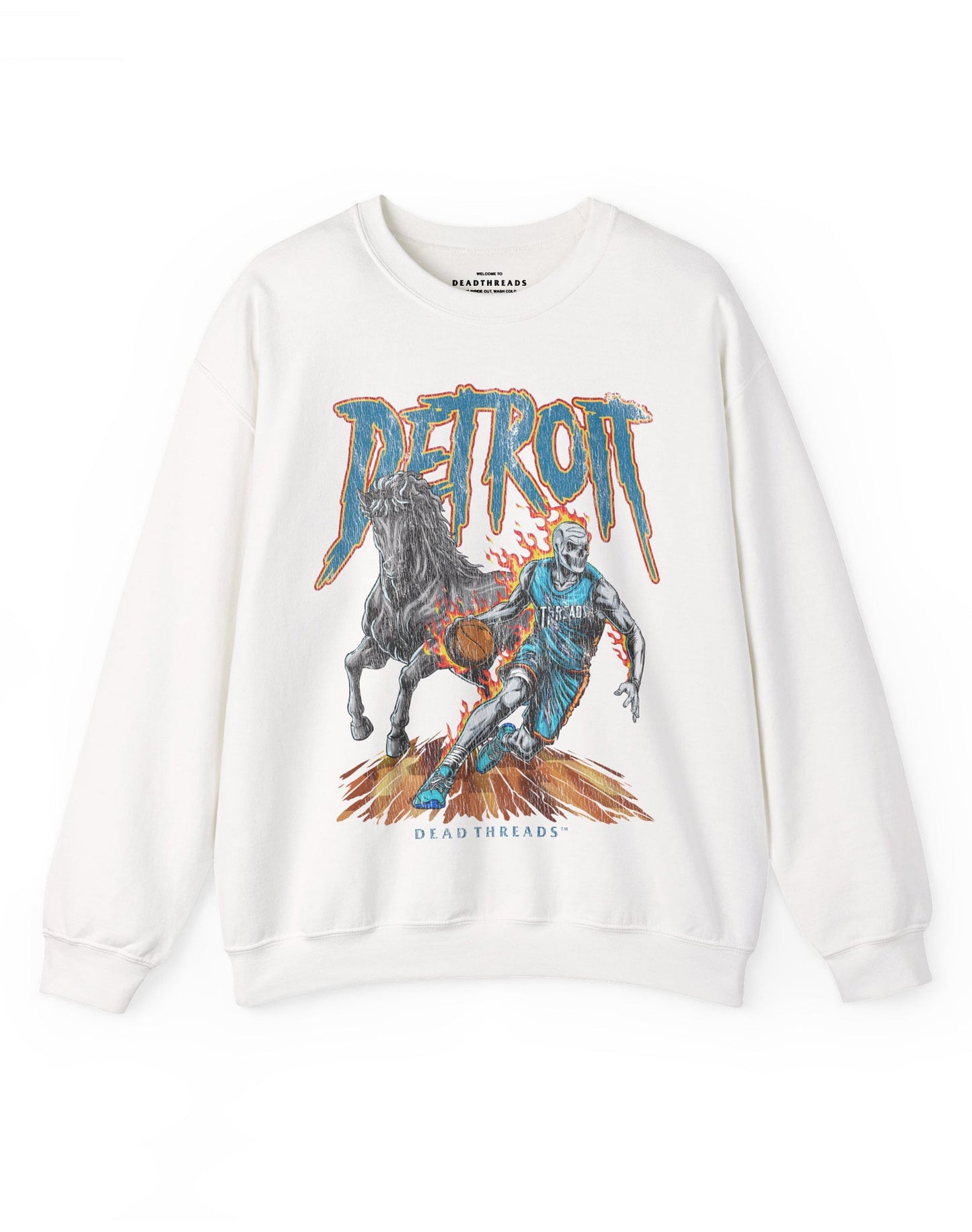 DETROIT BASKETBALL v2 CREWNECK SWEATSHIRT – Sweatshirt – Dead Threads Apparel