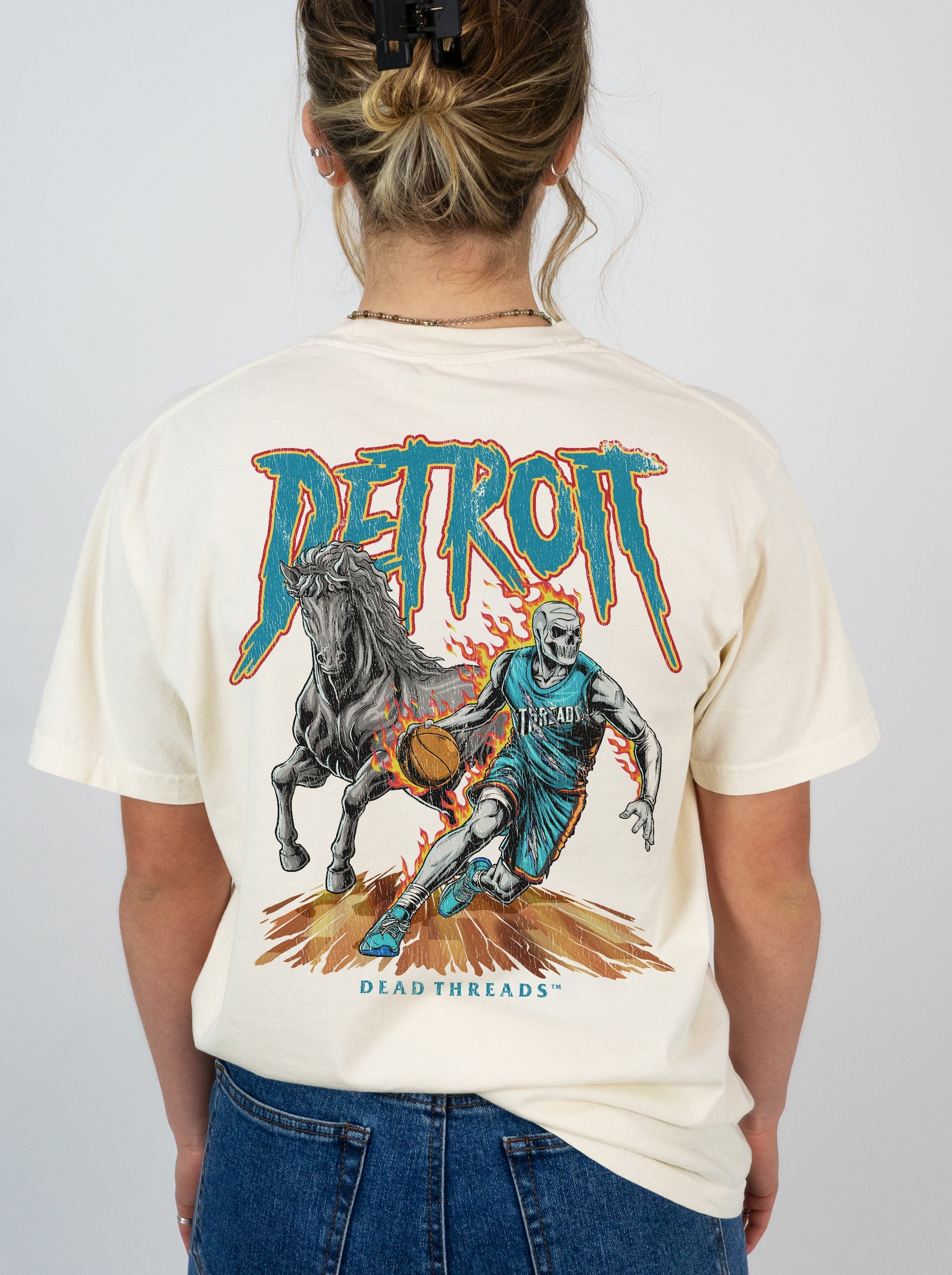 DETROIT BASKETBALL v2 - “DT ESSENTIAL" PREMIUM T - SHIRT – T-Shirt – Dead Threads Apparel