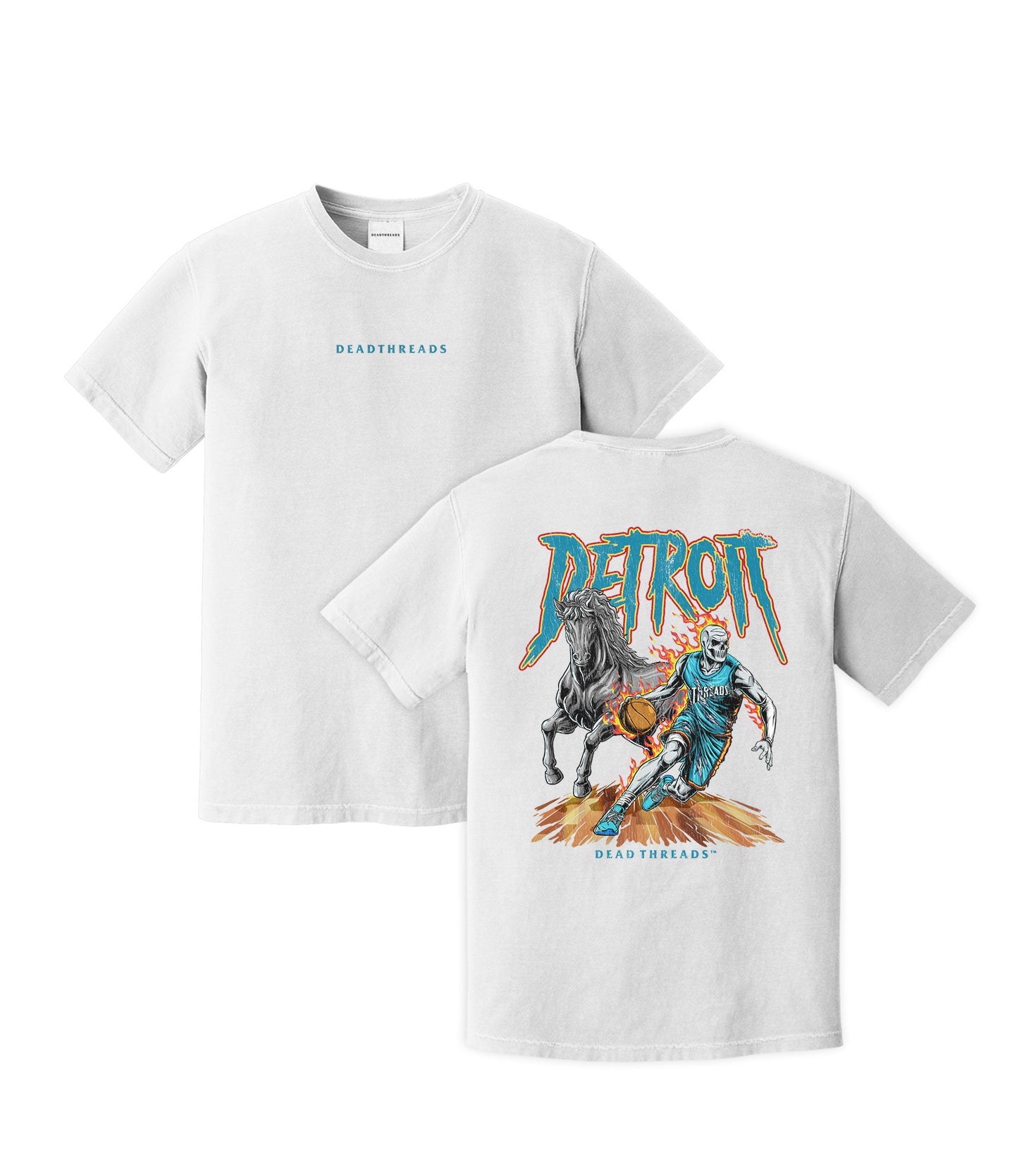 DETROIT BASKETBALL v2 - “DT ESSENTIAL" PREMIUM T - SHIRT – T-Shirt – Dead Threads Apparel