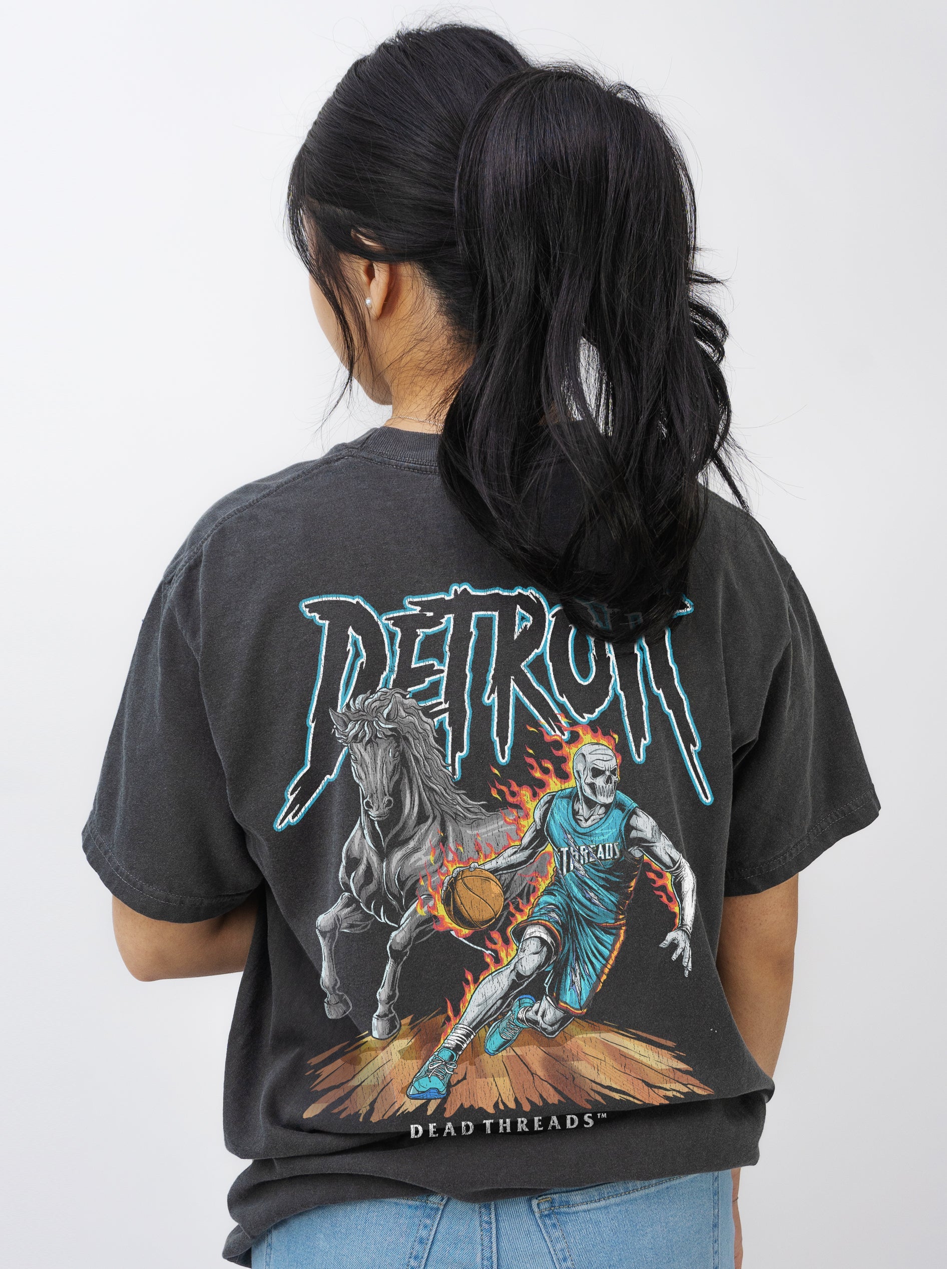DETROIT BASKETBALL v2 - “DT ESSENTIAL" PREMIUM T - SHIRT – T-Shirt – Dead Threads Apparel