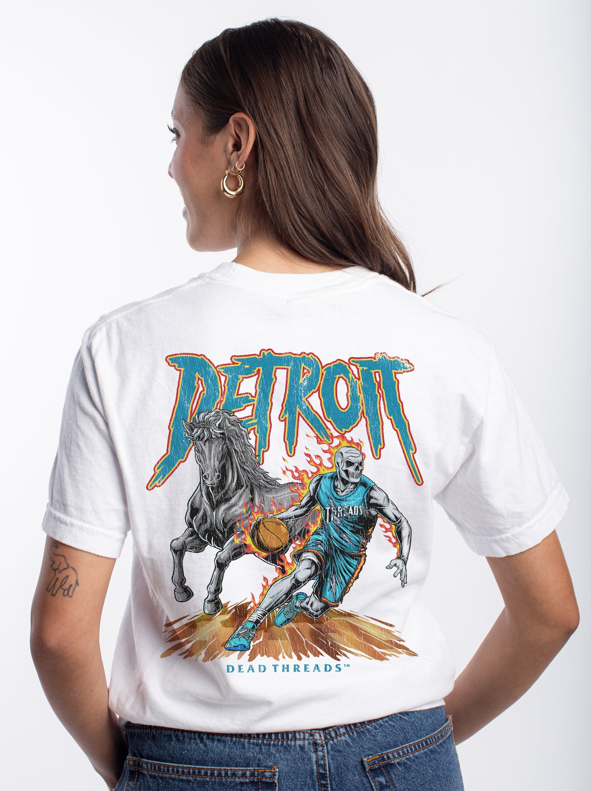 DETROIT BASKETBALL v2 - “DT ESSENTIAL" PREMIUM T - SHIRT – T-Shirt – Dead Threads Apparel