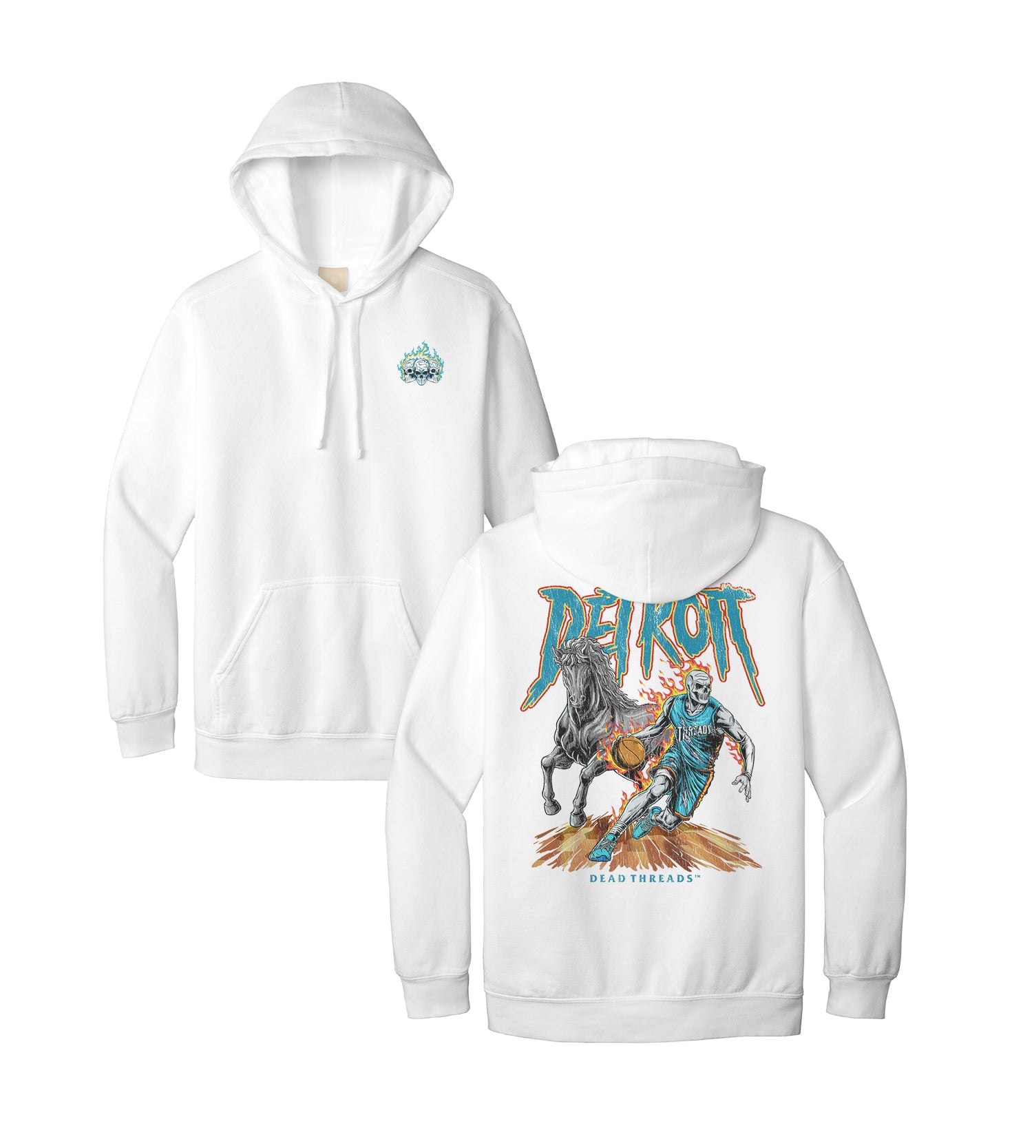DETROIT BASKETBALL v2 - HOODIE – Hoodie – Dead Threads Apparel