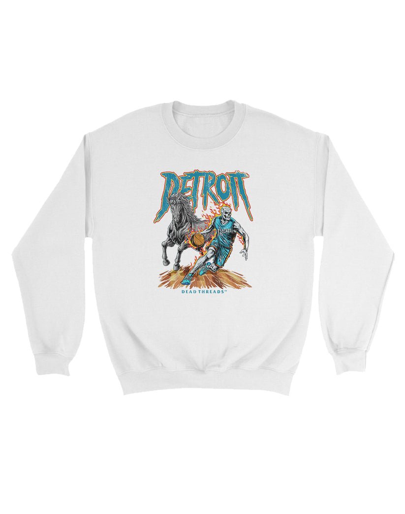 DETROIT BASKETBALL v2 KIDS CREWNECK SWEATSHIRT – Kids clothes – Dead Threads Apparel