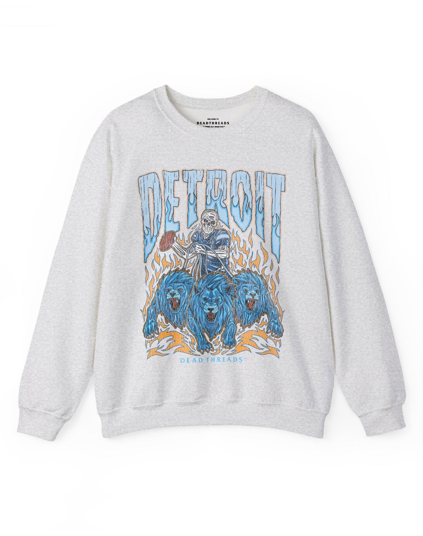 DETROIT FOOTBALL v1 CREWNECK SWEATSHIRT – Sweatshirt – Dead Threads Apparel
