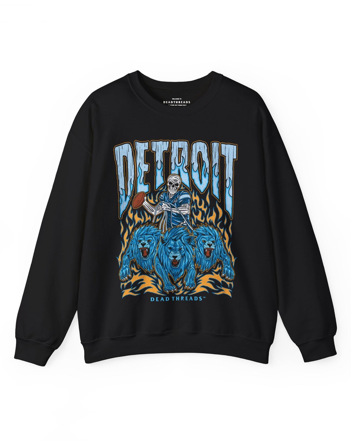 DETROIT FOOTBALL v1 CREWNECK SWEATSHIRT – Sweatshirt – Dead Threads Apparel